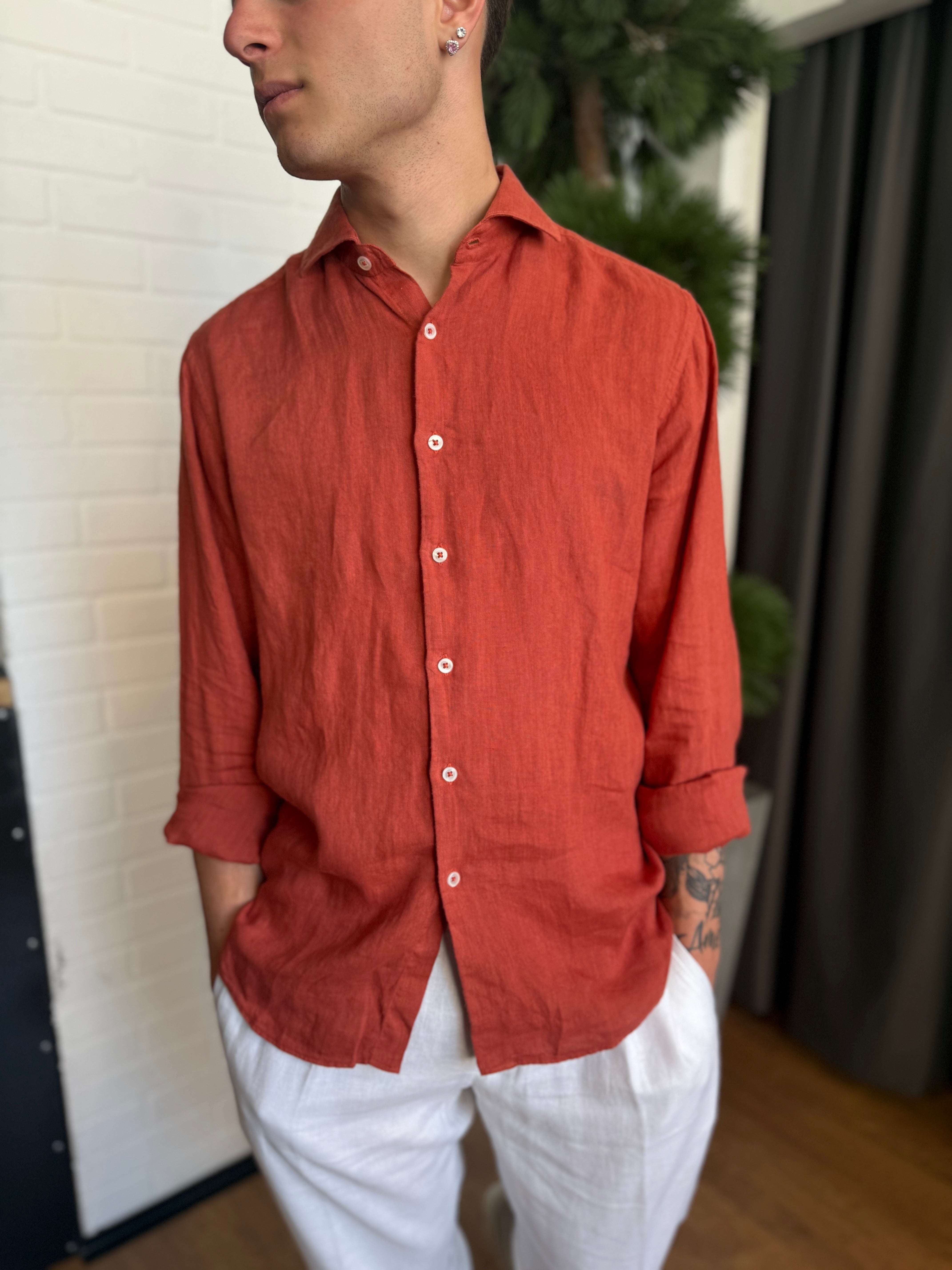 CAMICIA IN LINO LAMURA (COLORI)