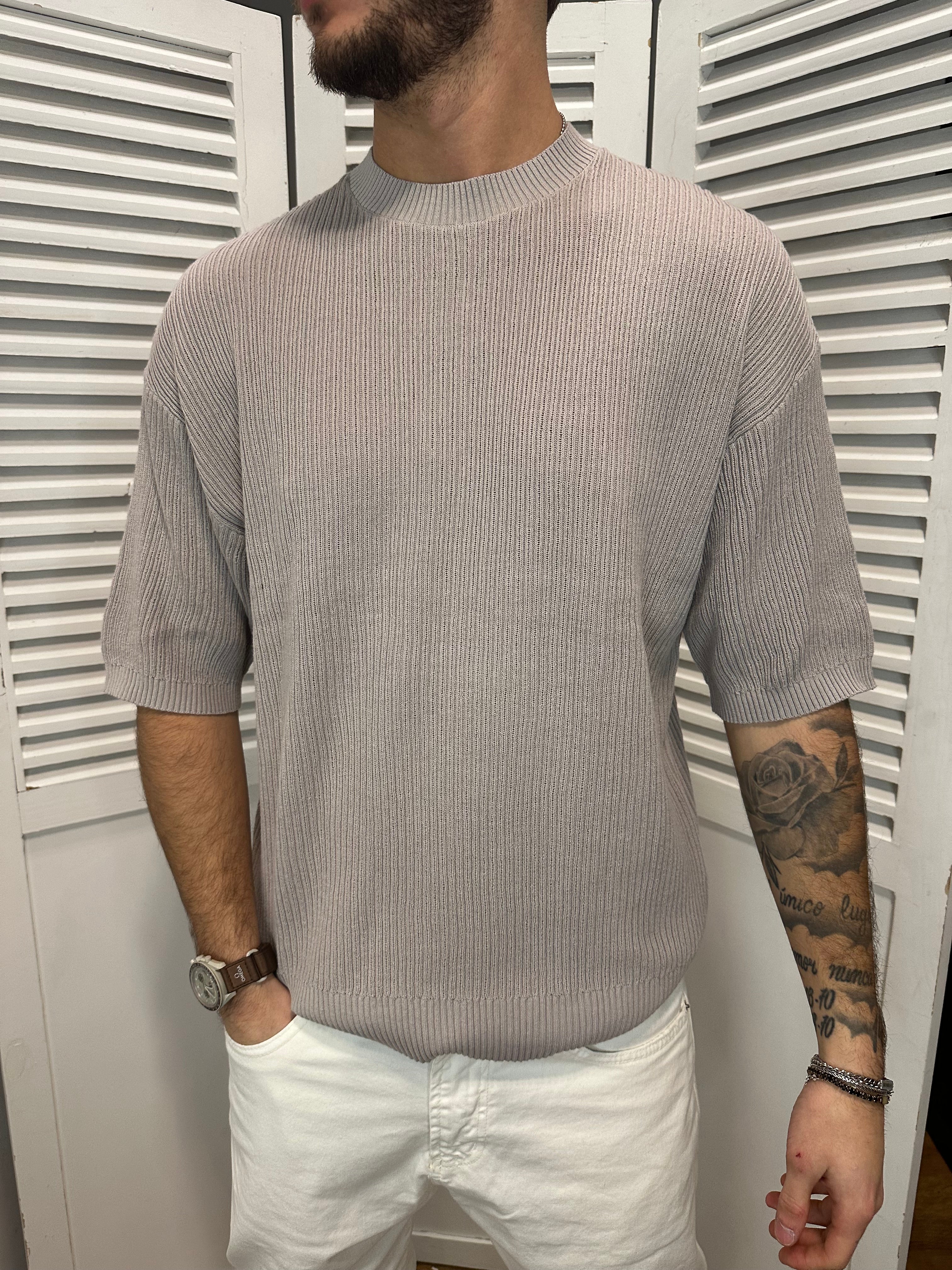 Tshirt in maglia grey