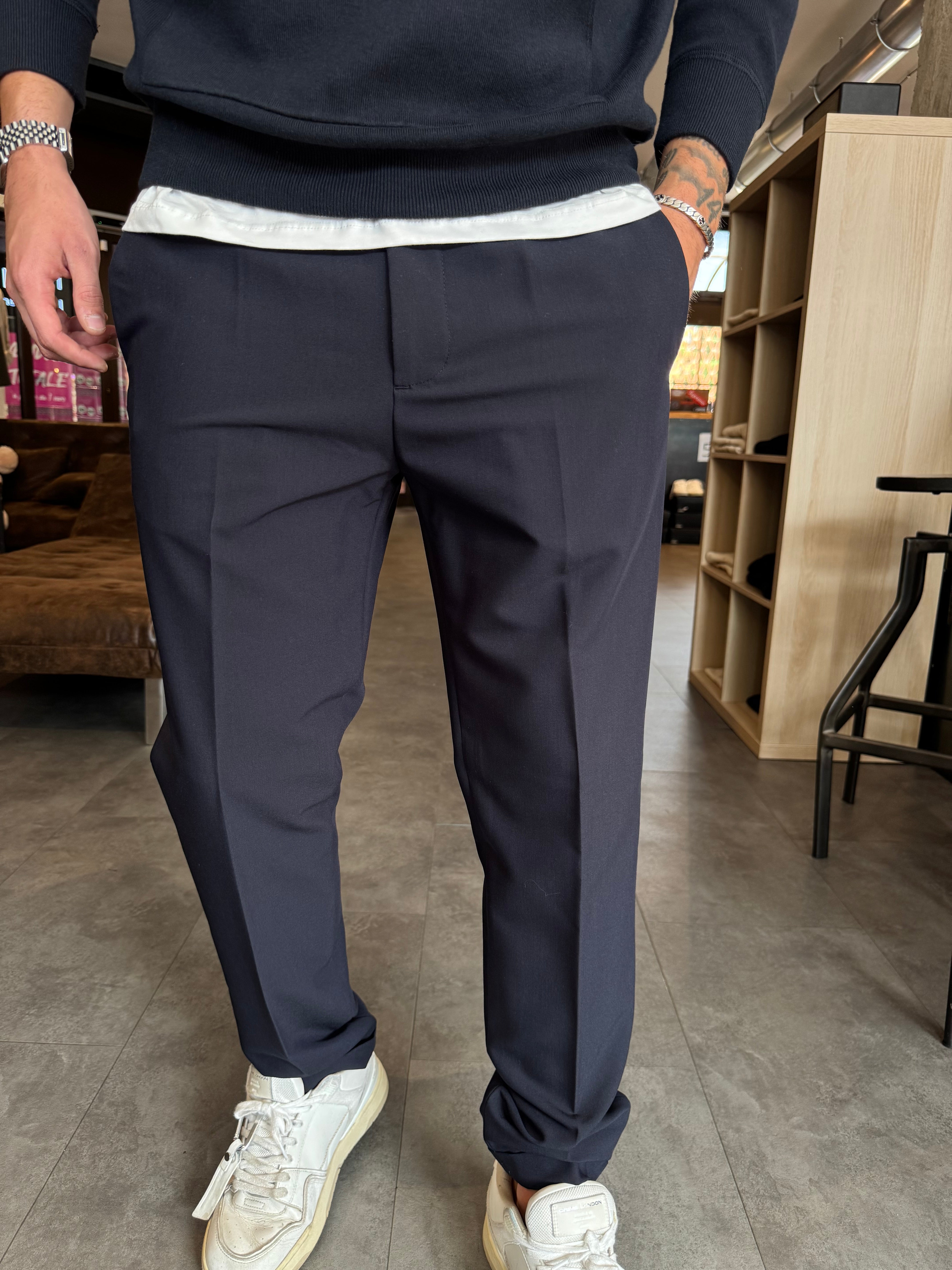 PANTALONE SLIM RAD MORATO BLU