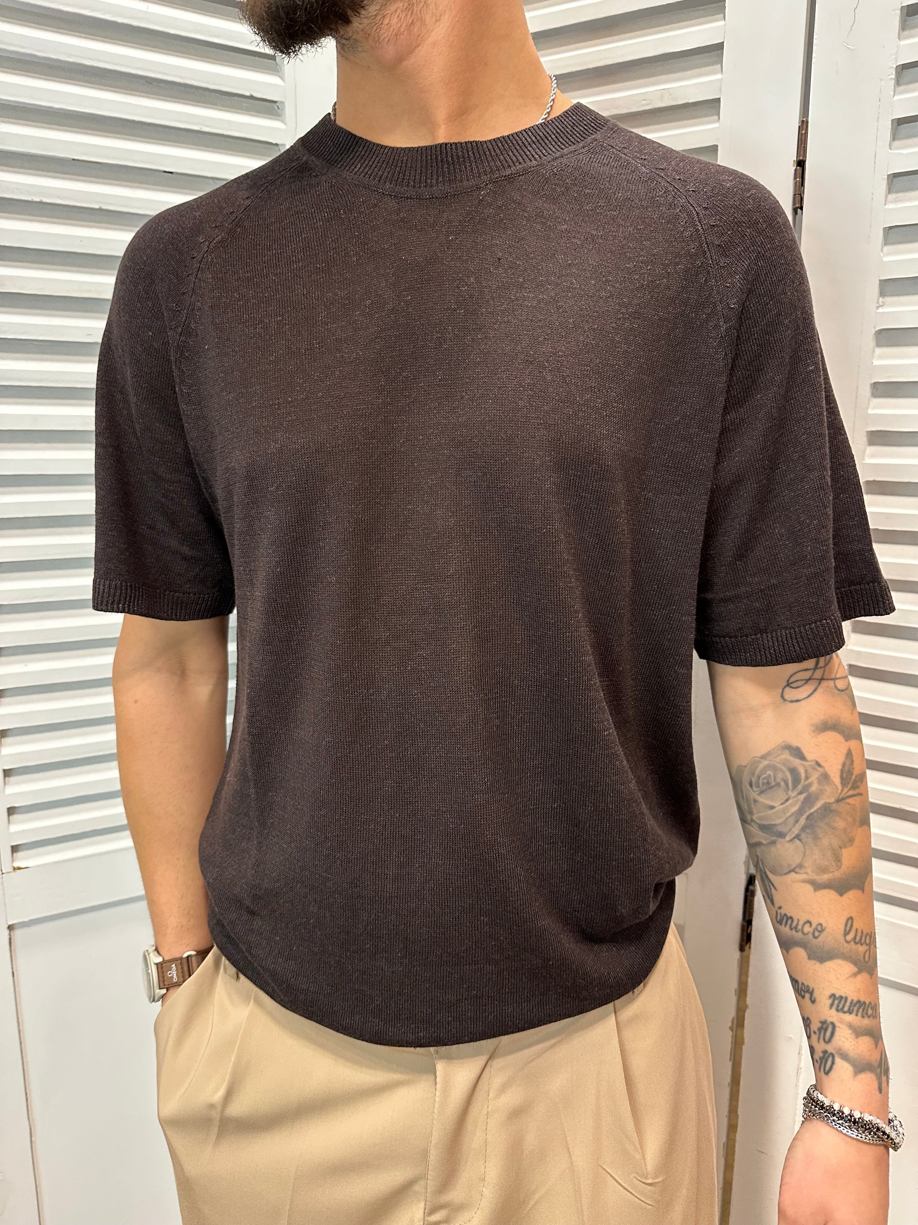 T-shirt in maglia selected