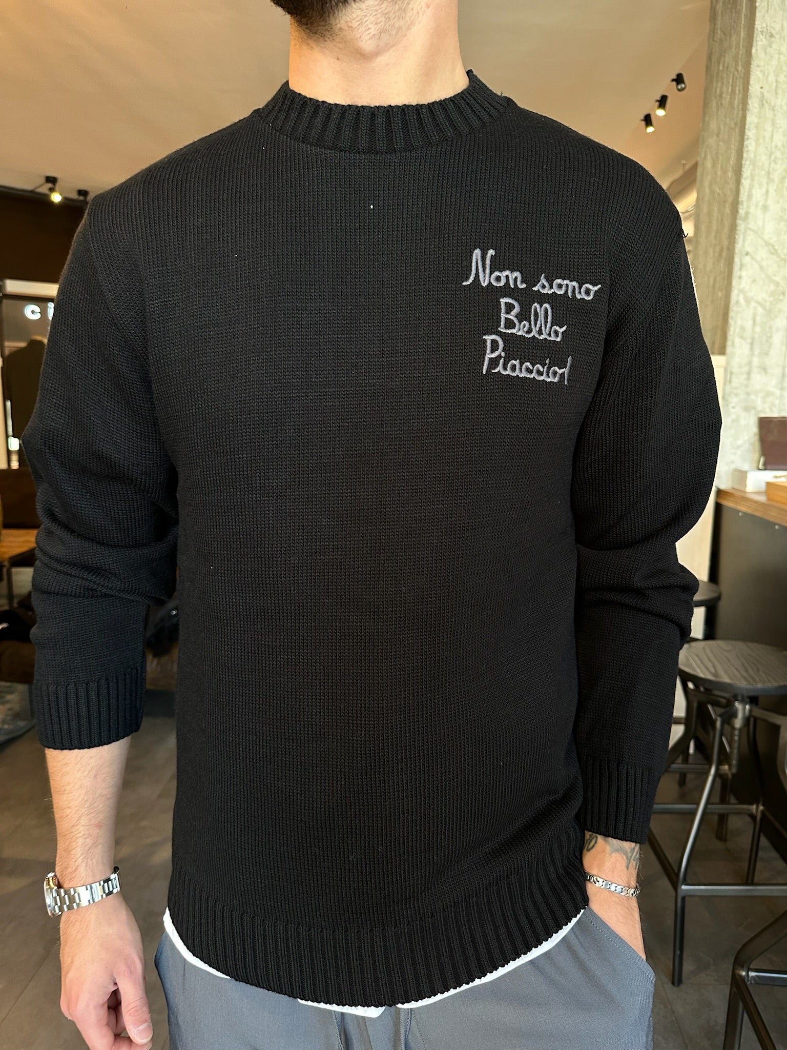 MAGLIONE NON SONO BELLO MA PIACCIO
