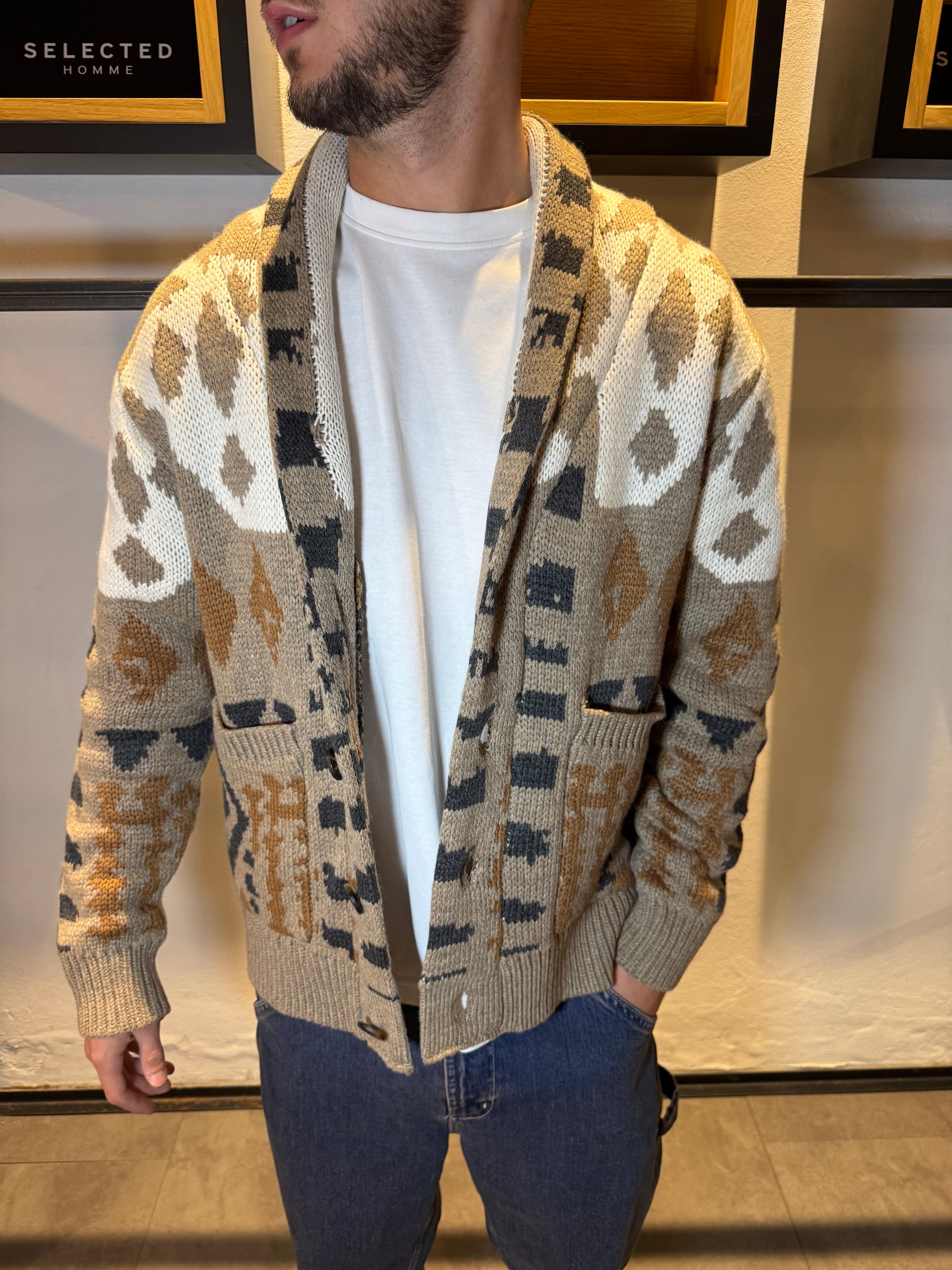 GIACCA CARDIGAN IN LANA EVEREST INKA TOOCO