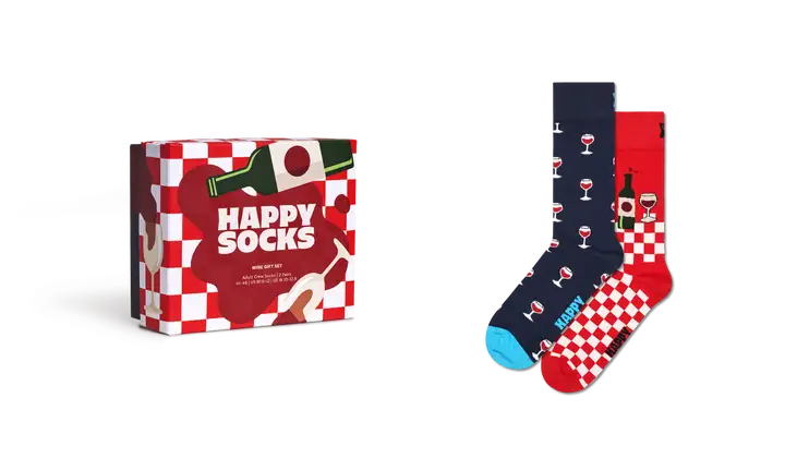 HAPPY SOCKS WINE GIFT SET 2PZ