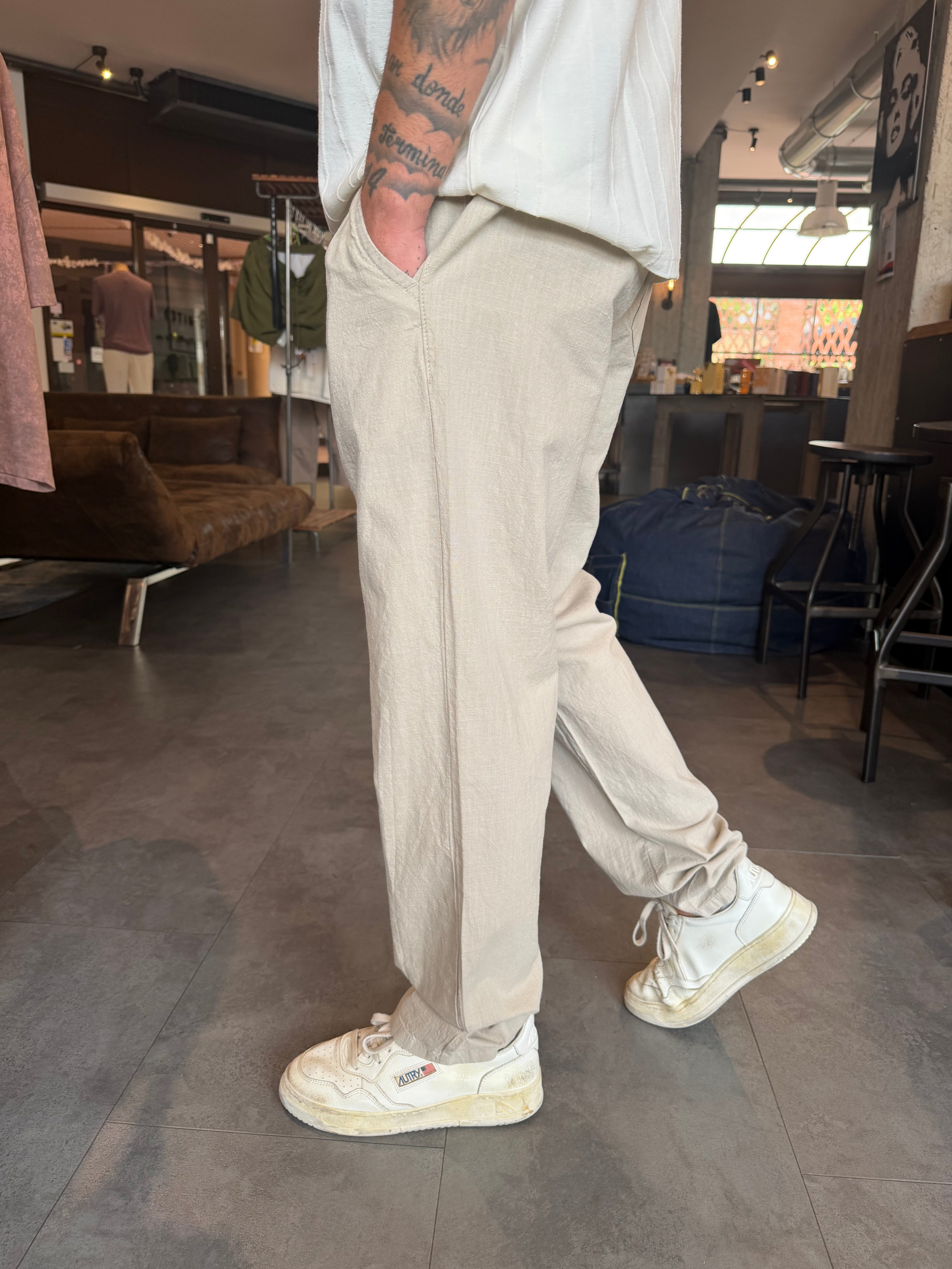 Pantalaccio cotone effetto lino Imperial