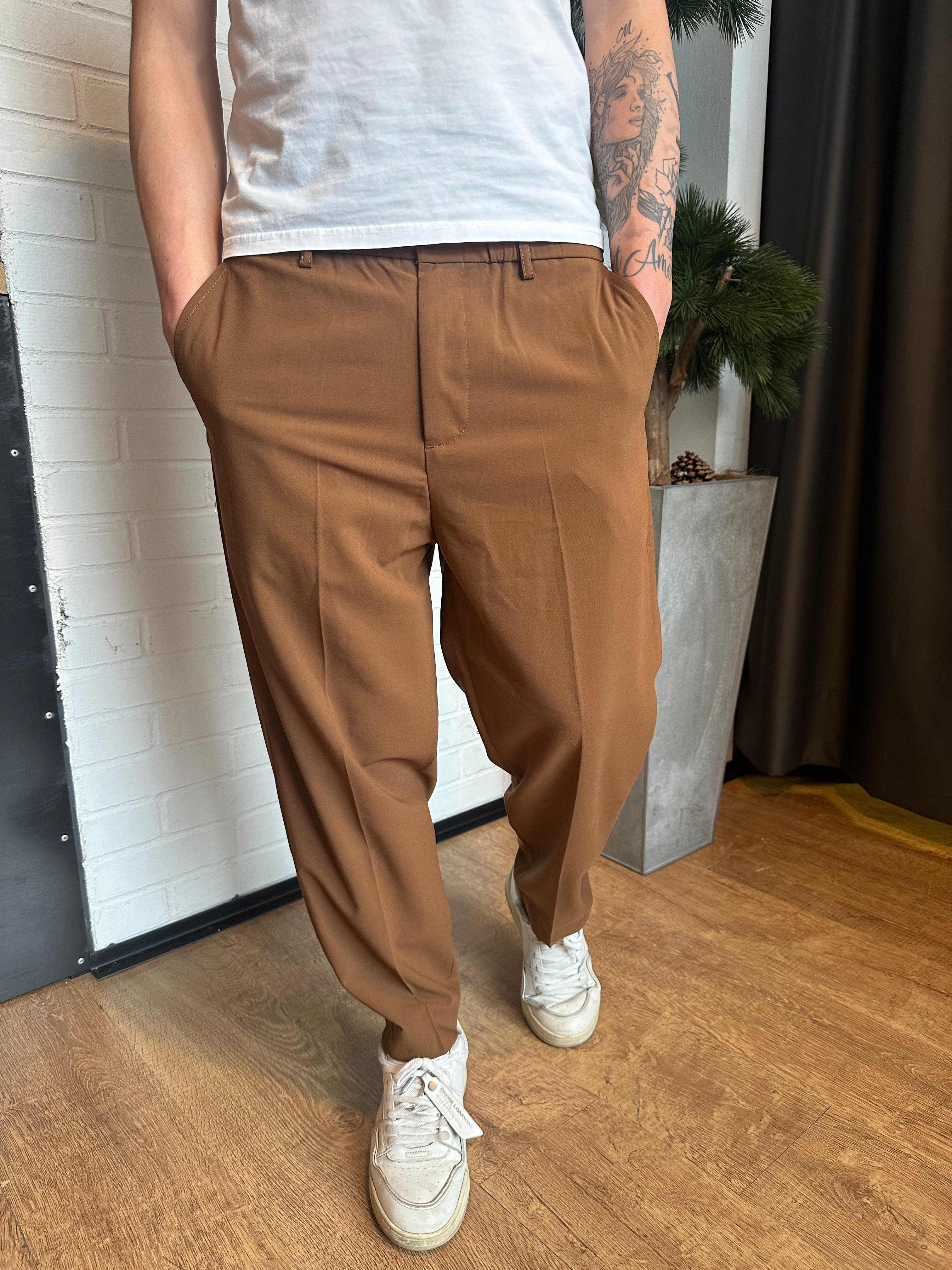 PANTALONE OVER TABACCO GIANNI LUPO