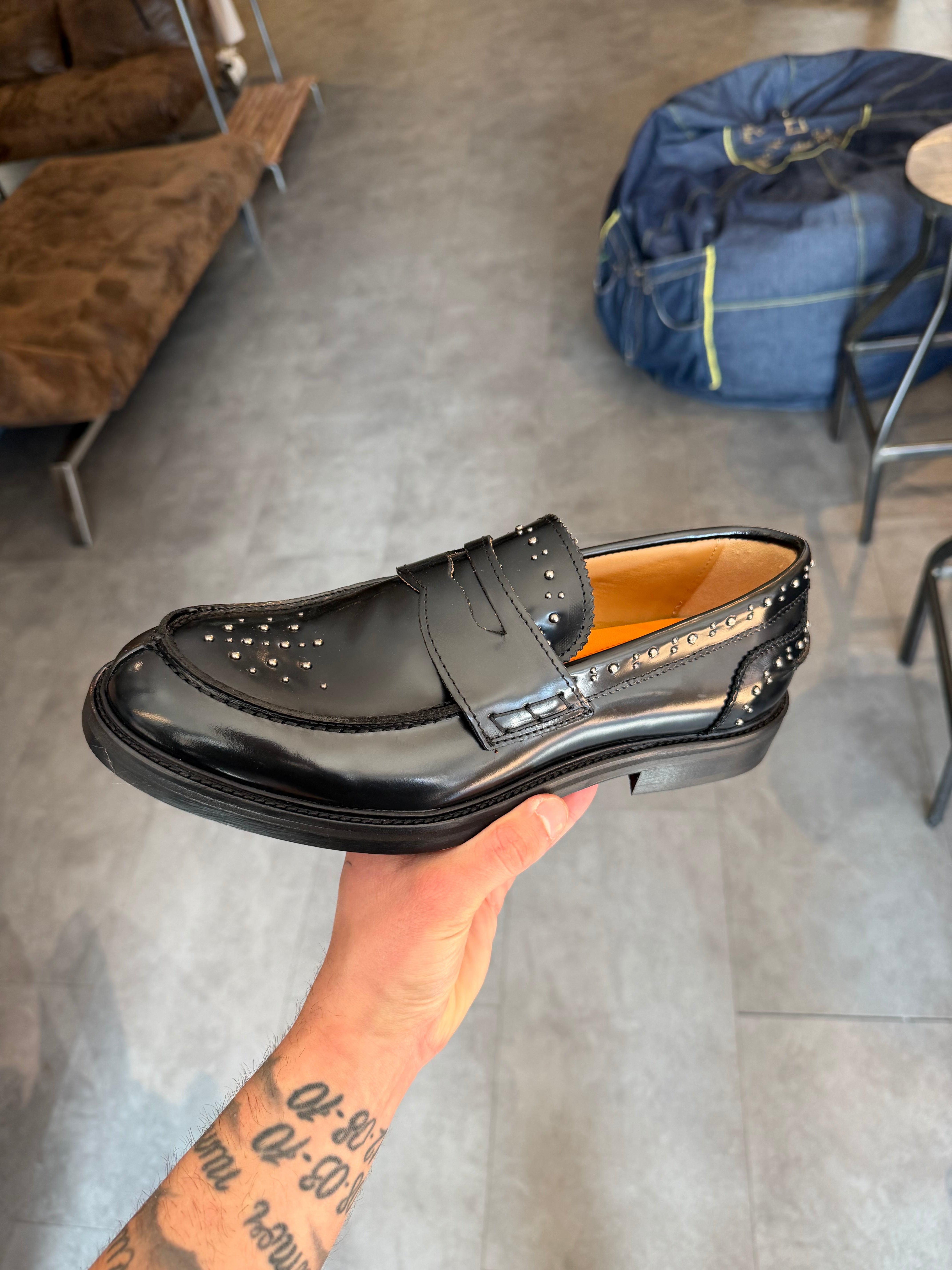 Mocassino in pelle con borchie  Limited