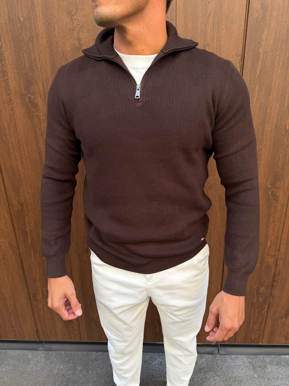 Maglioncino collo alto con mezza zip Gianni Lupo ( colori )