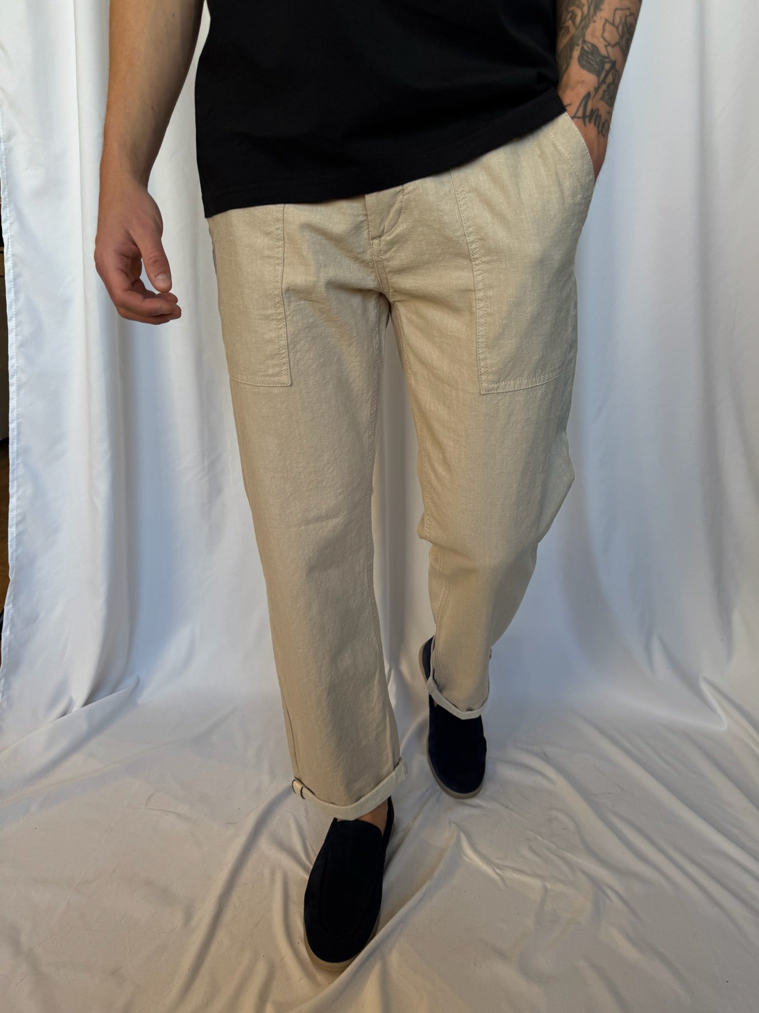 Pantalone fatigue in tela clark