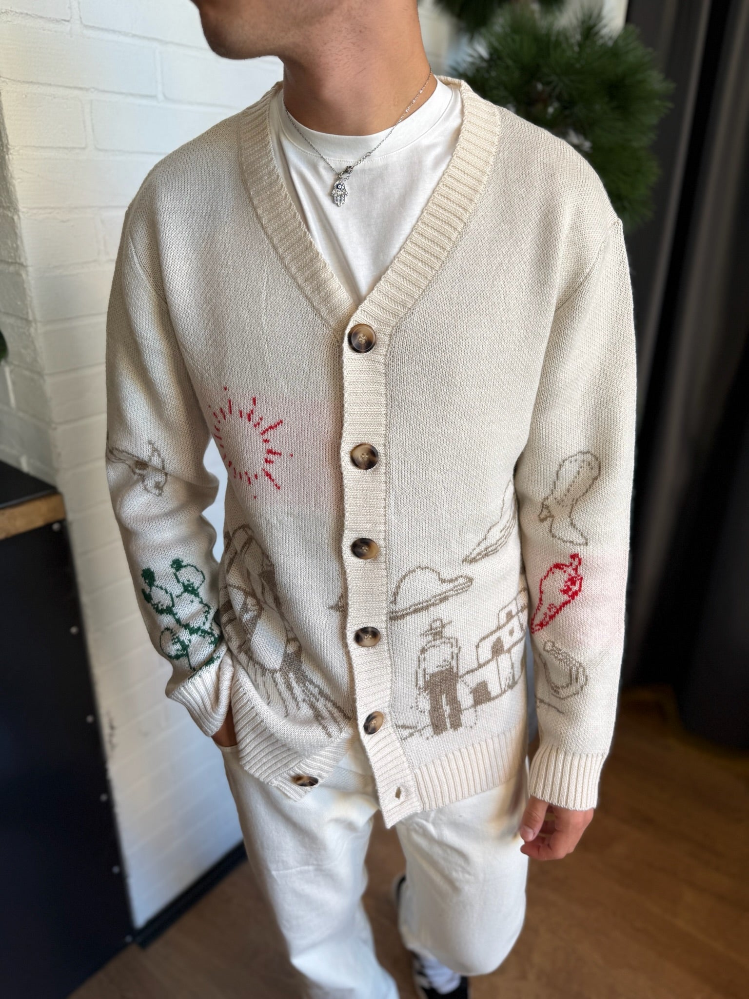 CARDIGAN TOOCO "COWBOY" CREAM