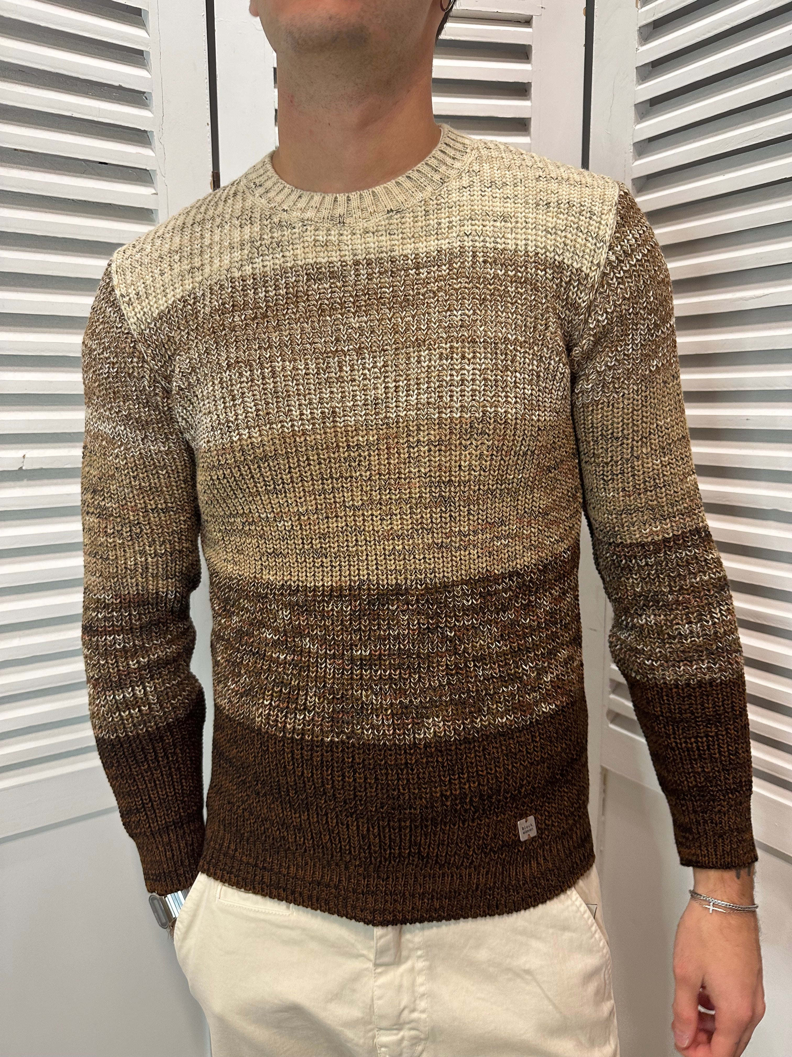 Maglione sfumato beige