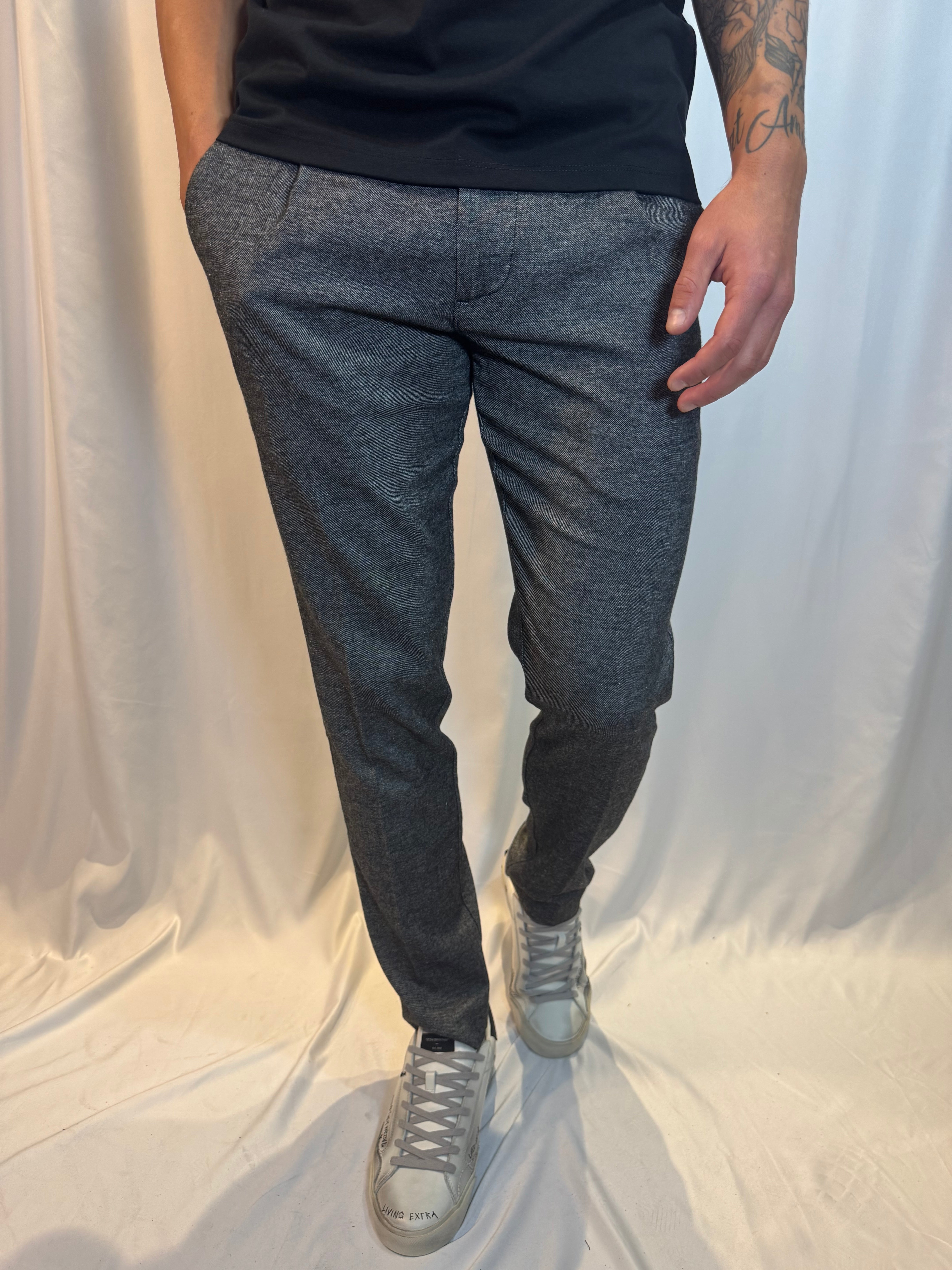 PANTALONE SARTORIALE ANTRACITE SLIM FIT BERNA