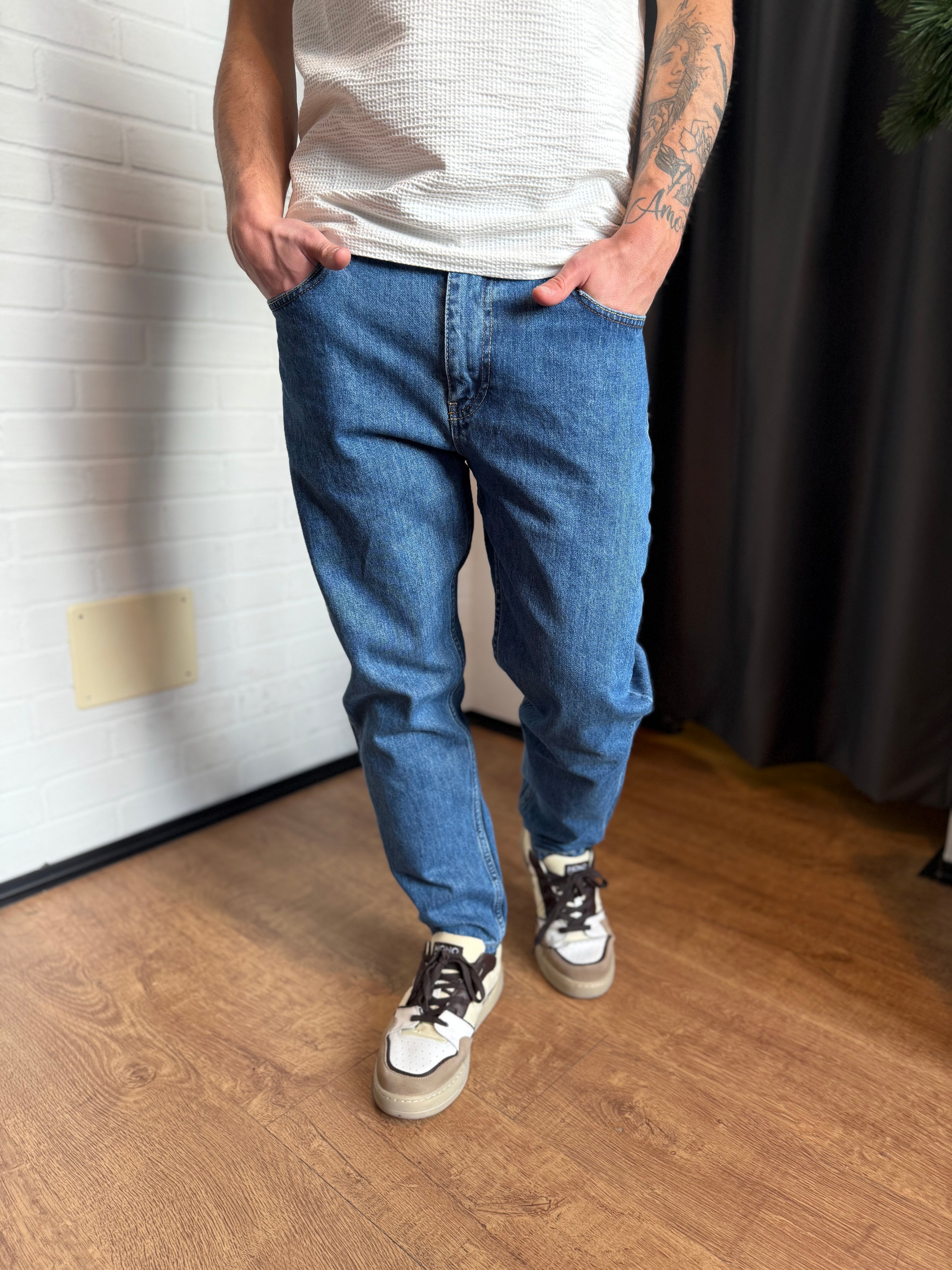 JEANS YELLOWSTONE CROPPED SCURO PONT