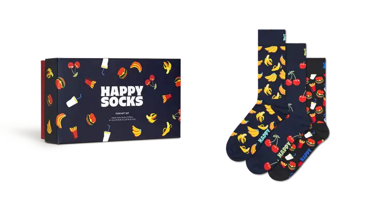HAPPY SOCKS FOOD GIFT SET 3PZ