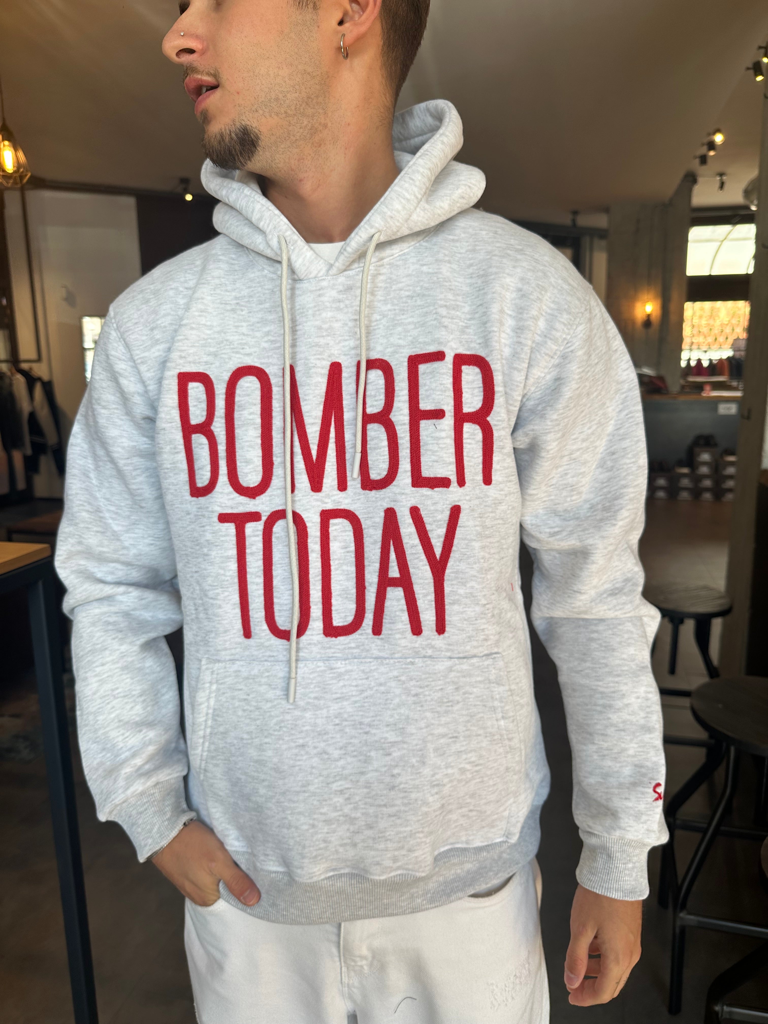 Felpa cappuccio bomber