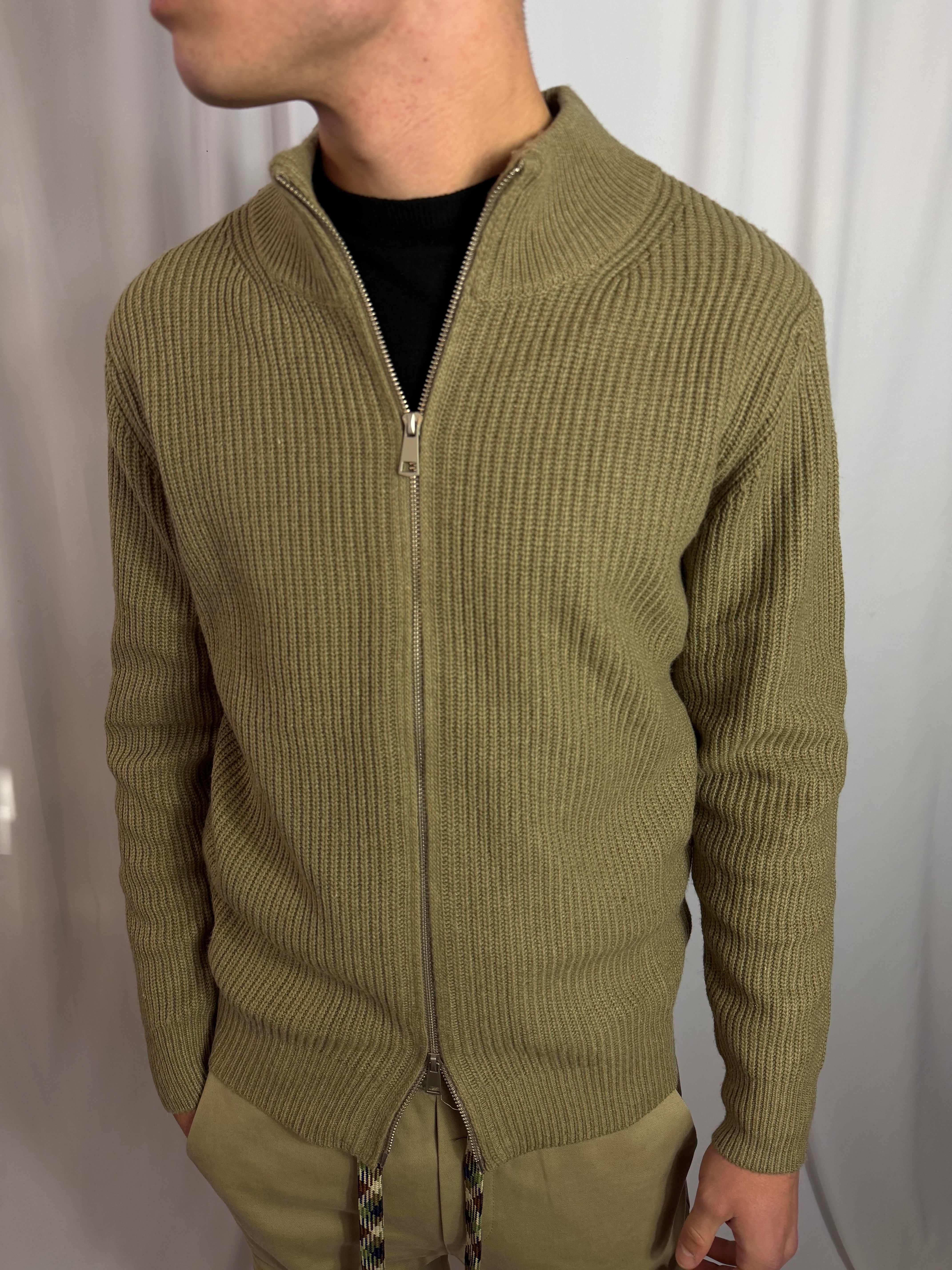 MAGLIONE FULL ZIP IN LANA (COLORI)