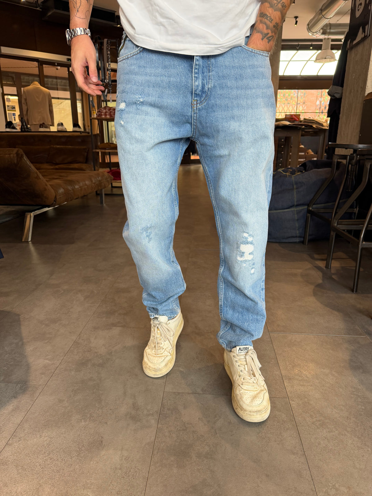 Jeans YELLOWSTONE chiaro con abrasioni Pont Denim