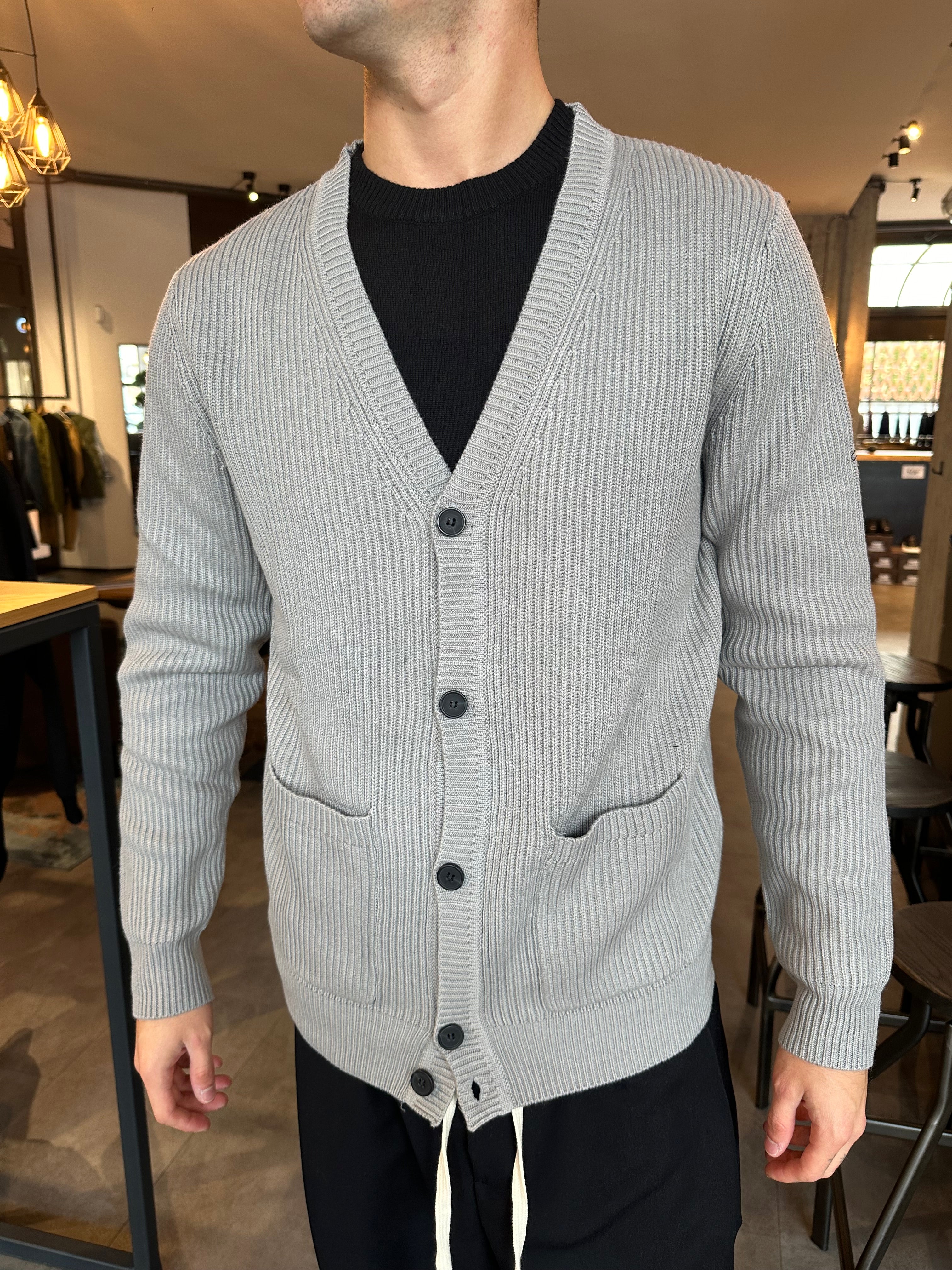 Cardigan grigio morato