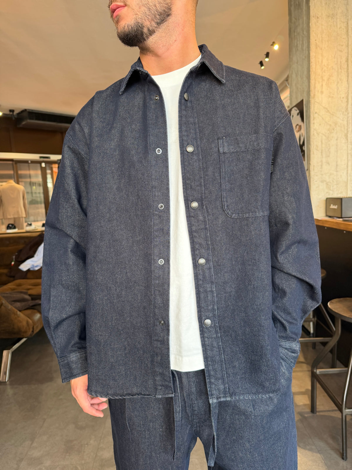 Camicione in denim Double Label Gianni Lupo