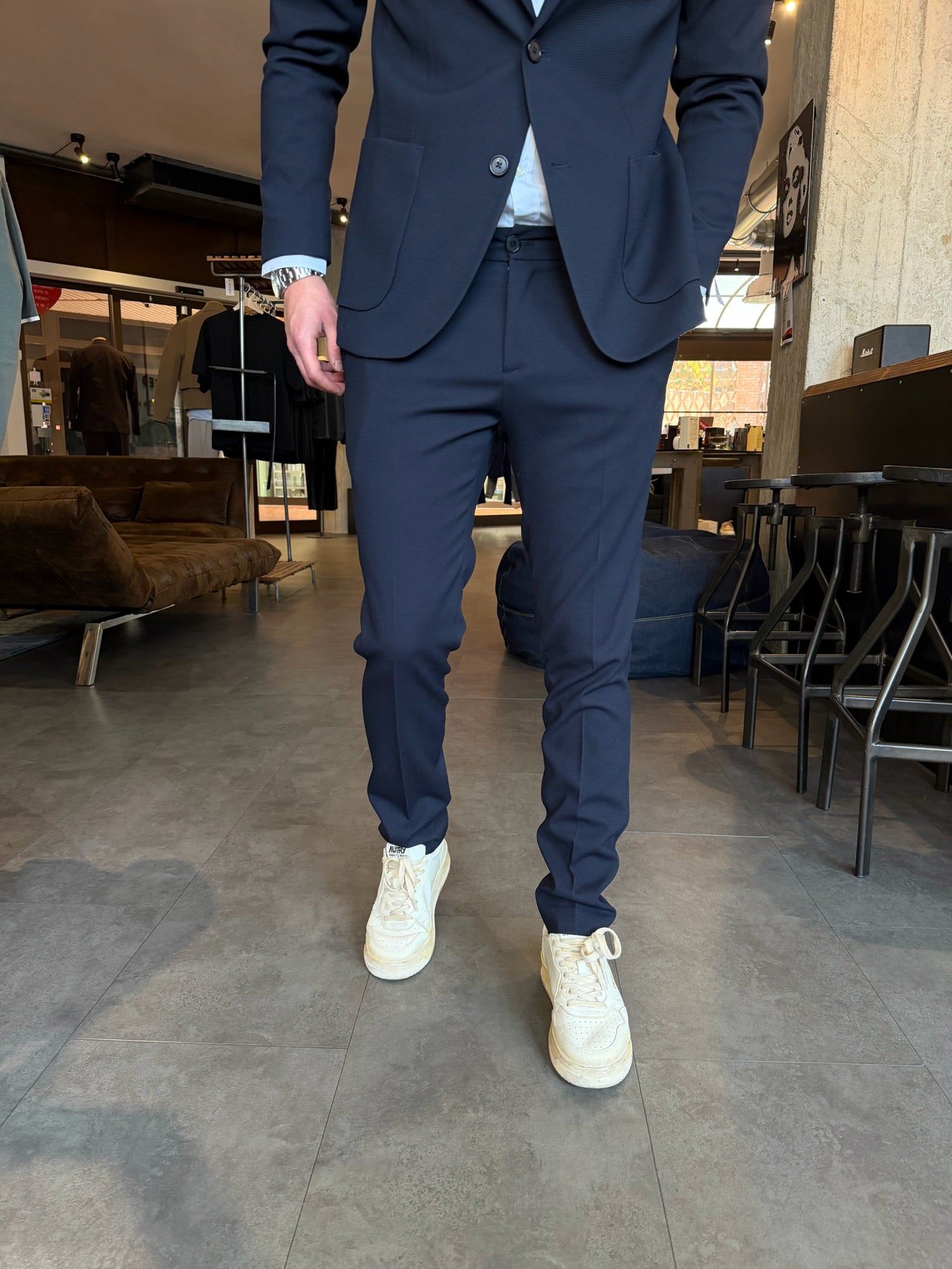 Pantalone abito monopetto blu Imperial