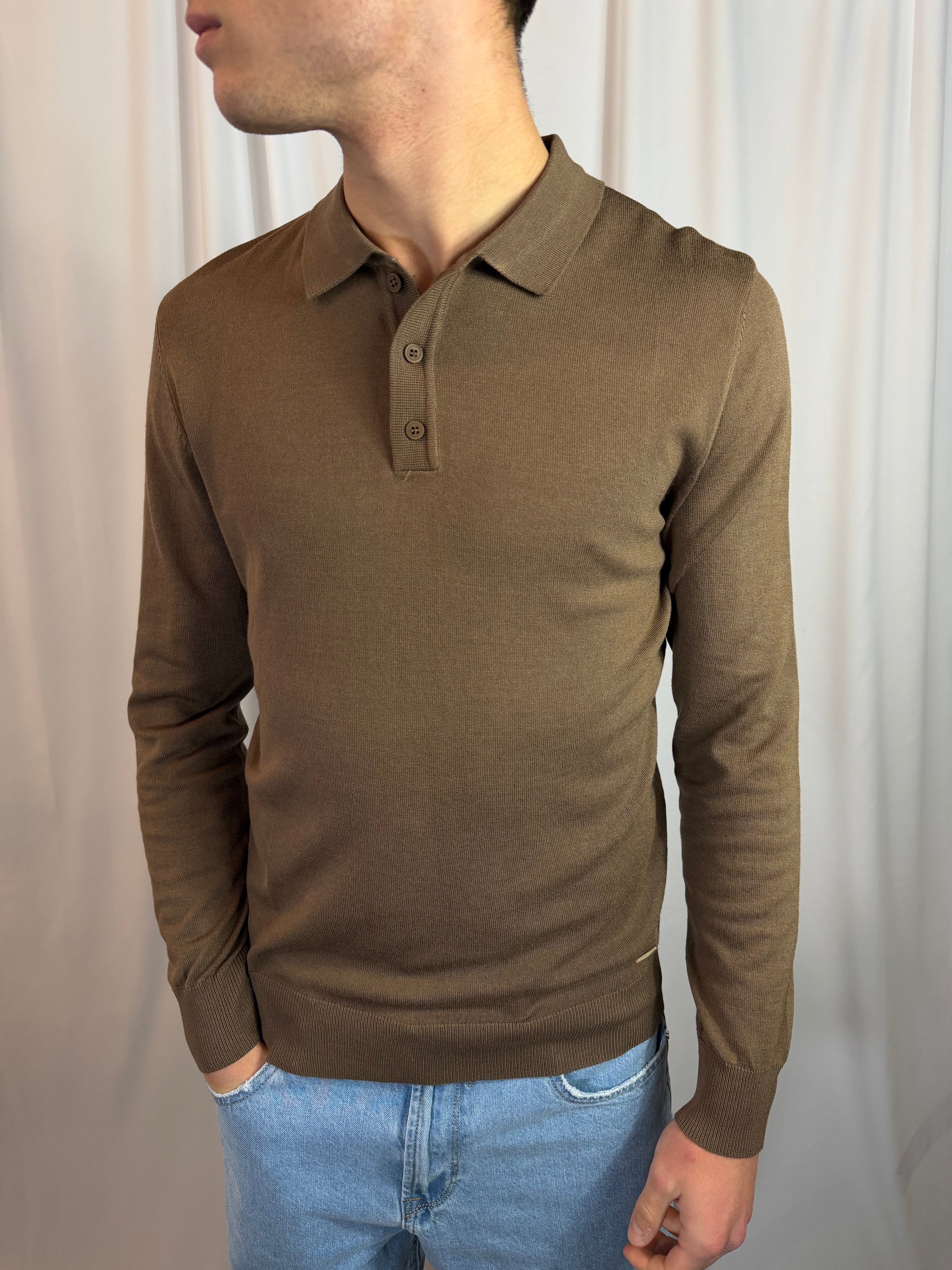 Polo manica lunga in filo Gianni Lupo  (Colori)