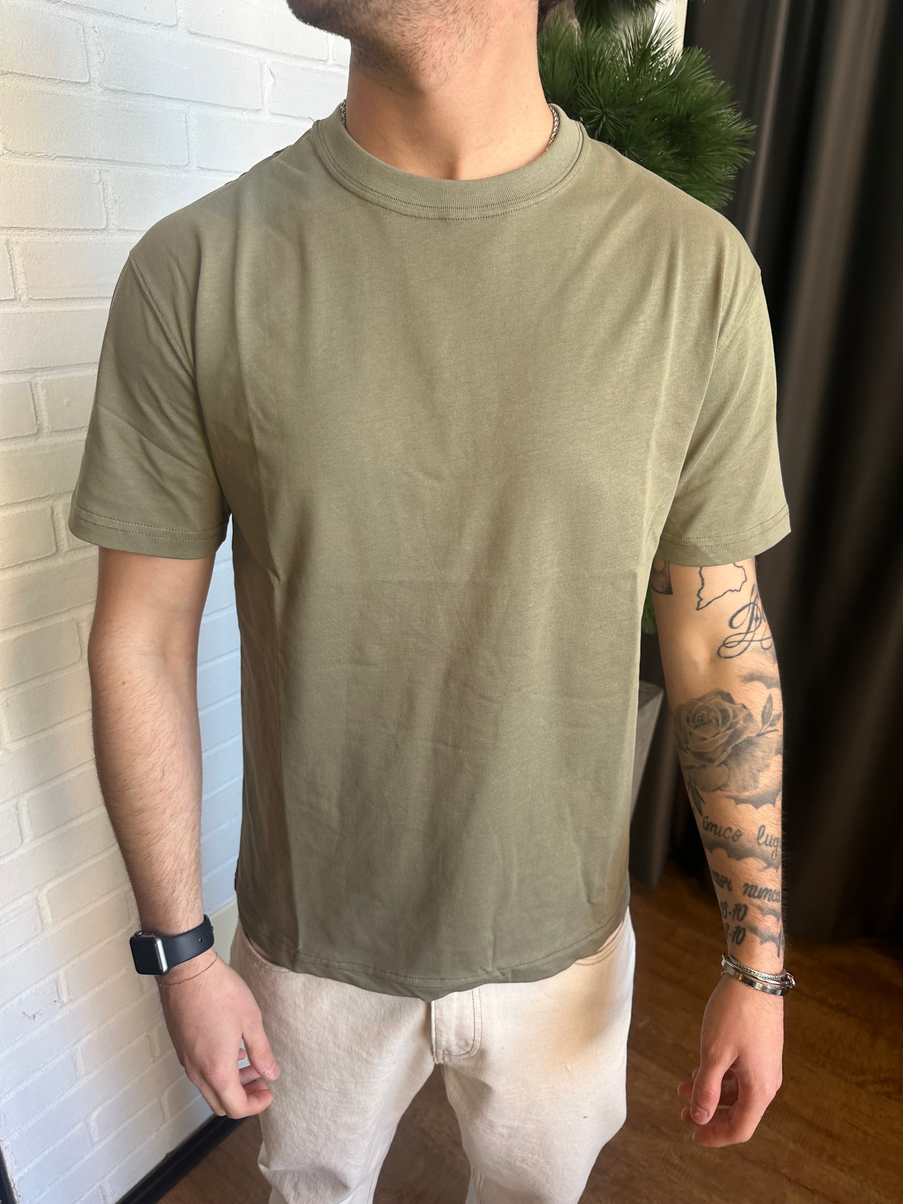 T-SHIRT MORBIDA VERDE MILITARE
