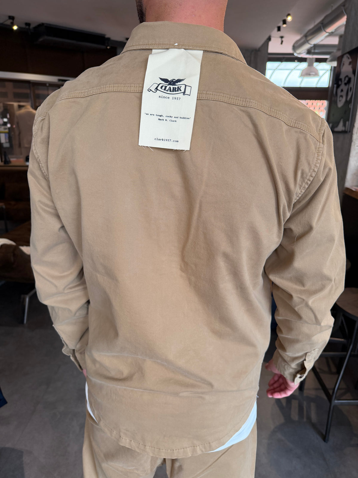 Overshirt militare Gabardina Clark