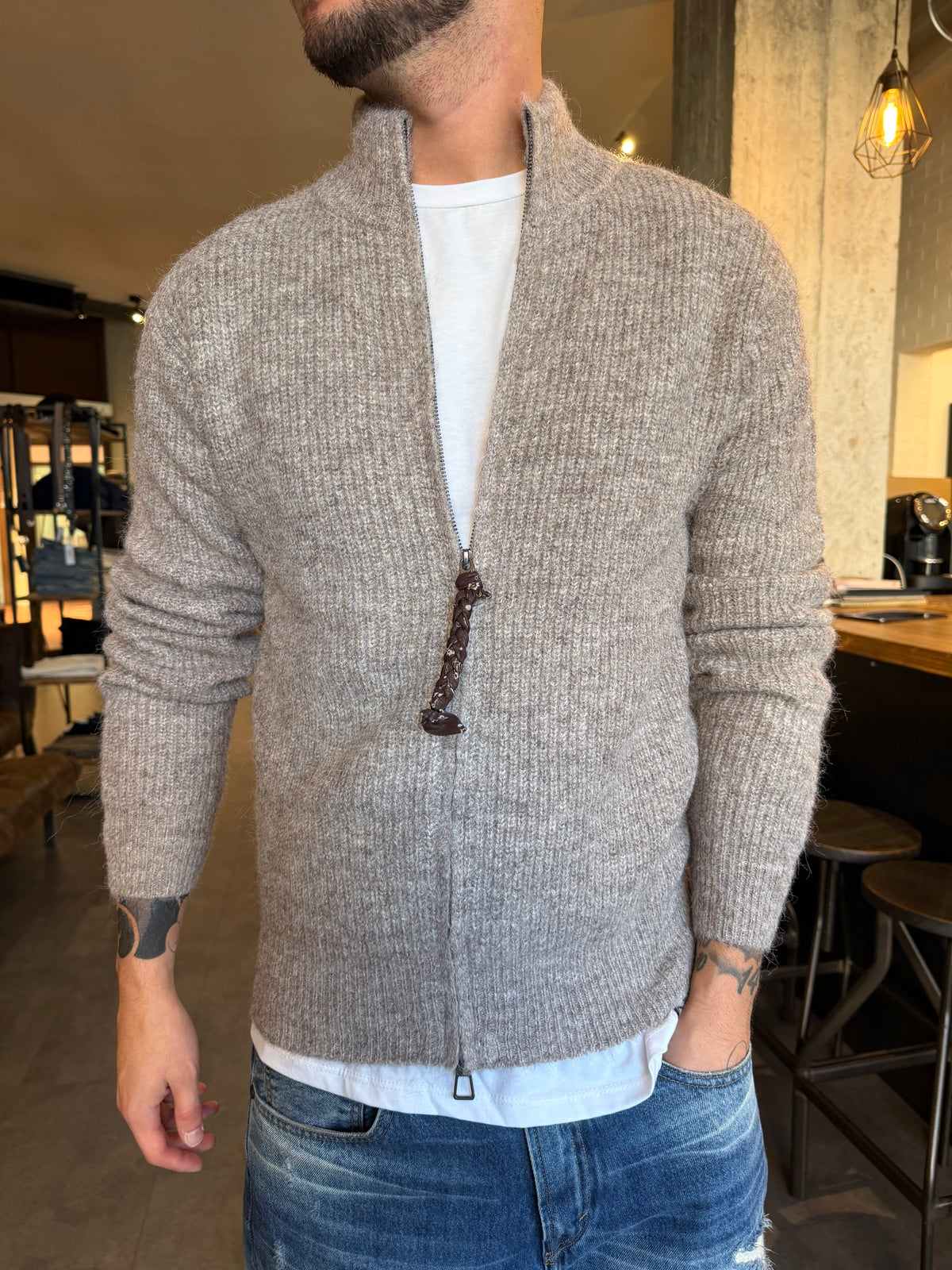 Maglione full zip Tooco