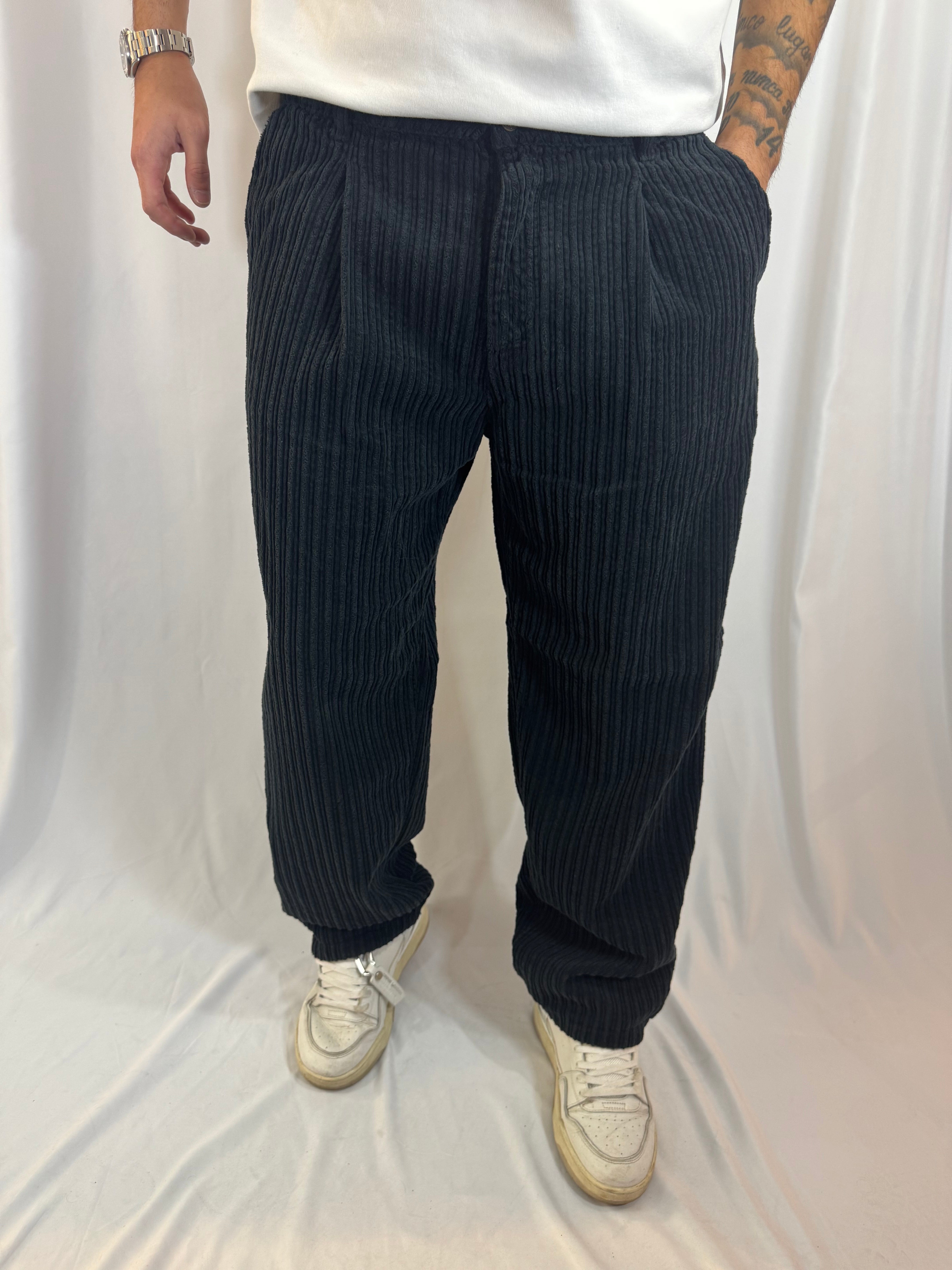 PANTALONE VELLUTO PONT DELAMERE NERO