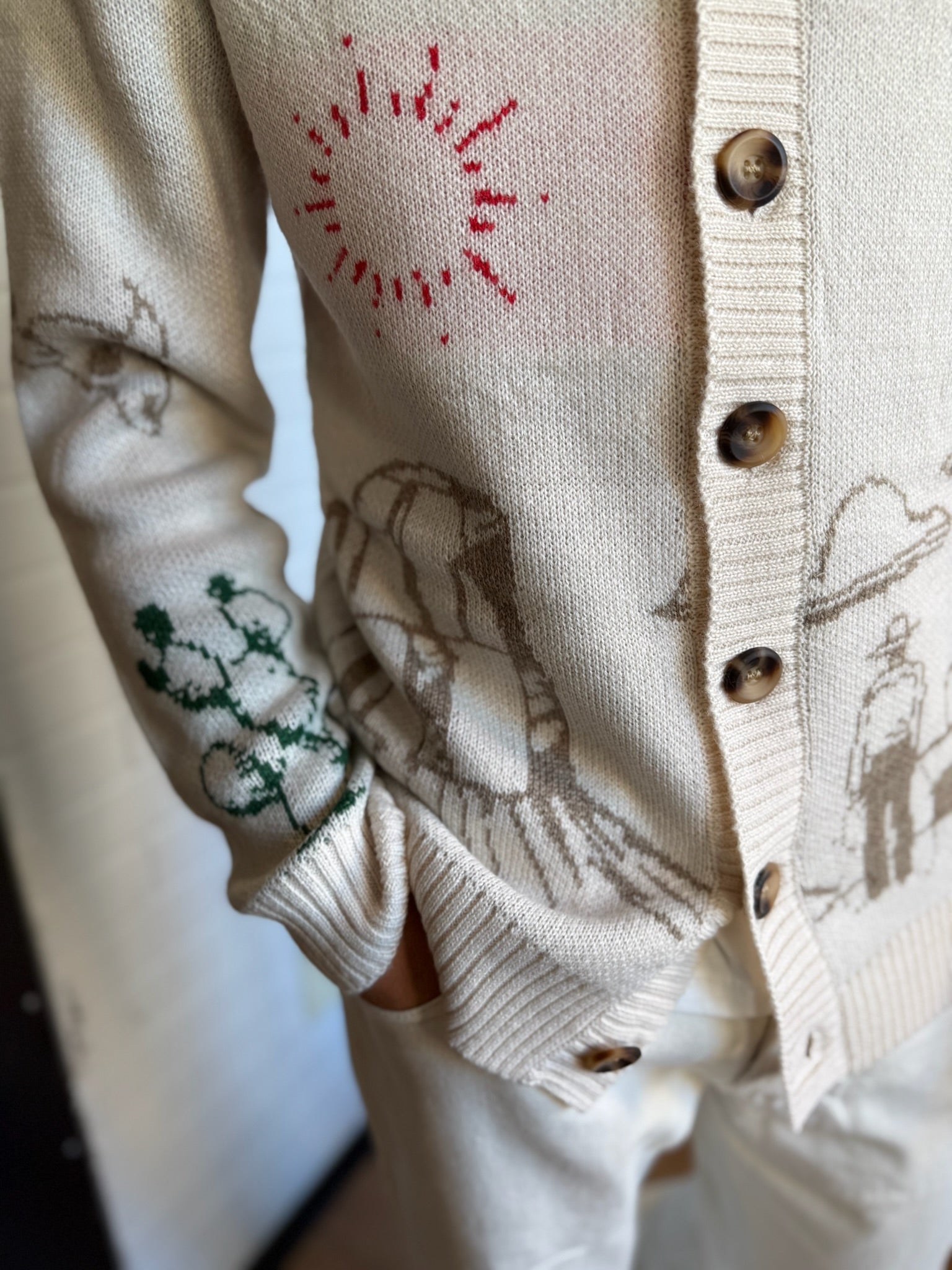 CARDIGAN TOOCO "COWBOY" CREAM