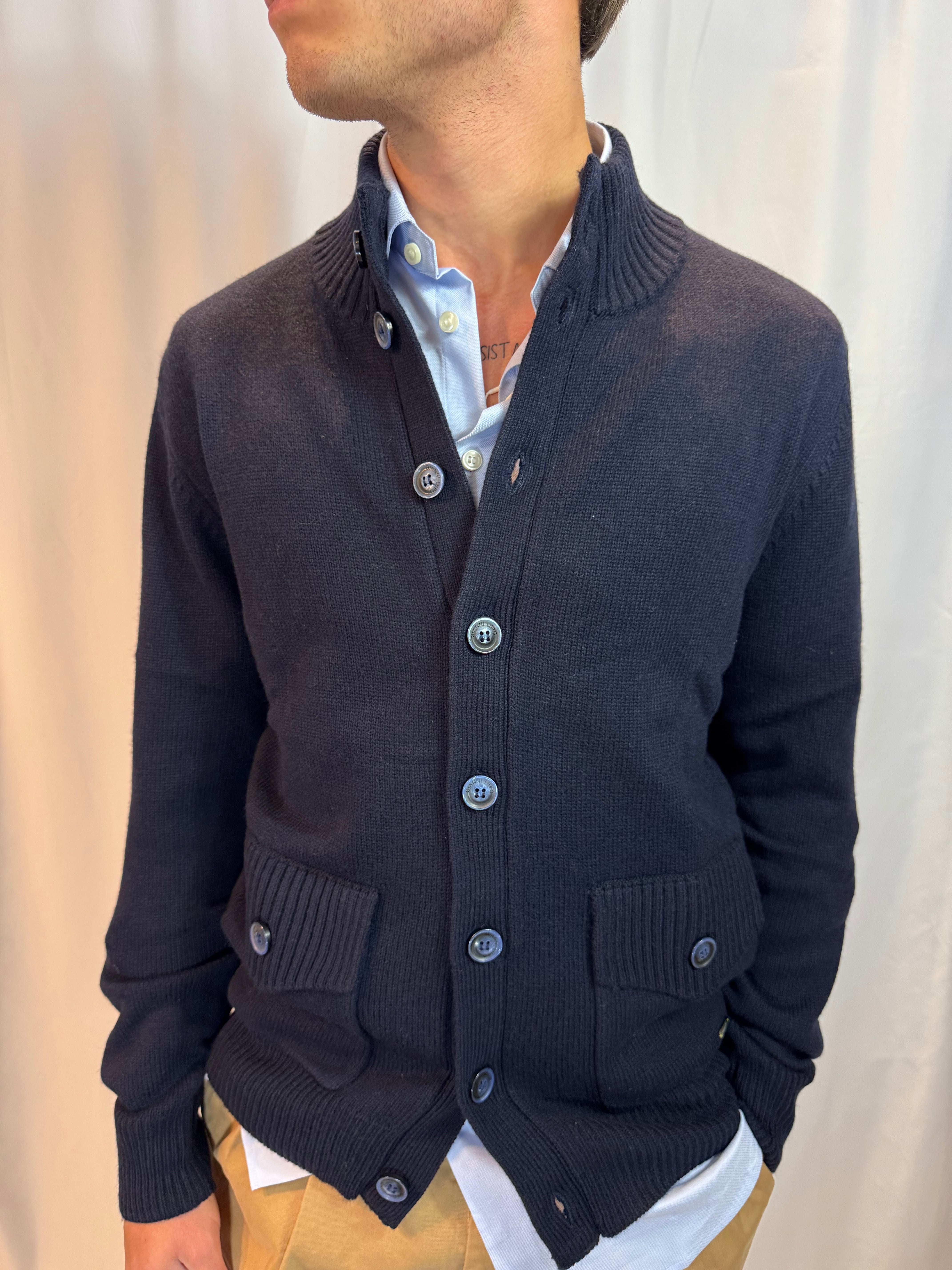 CARDIGAN BLU GIANNI LUPO