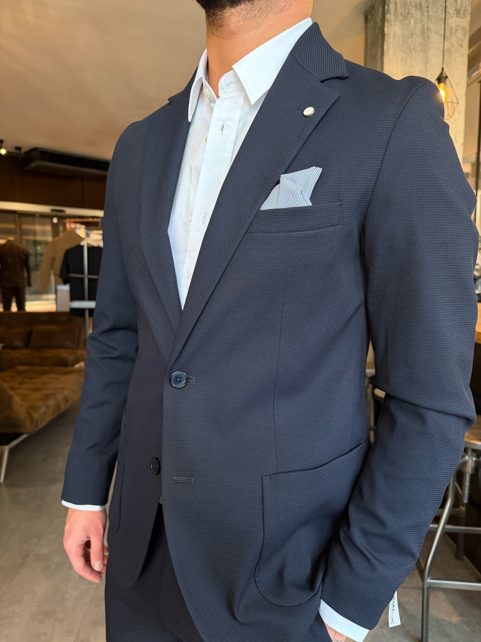 Blazer abito monopetto blu Imperial