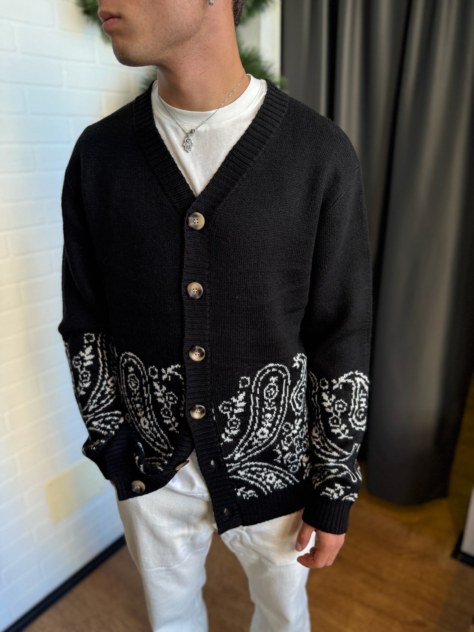 CARDIGAN TOOCO "HALFADA" BLACK