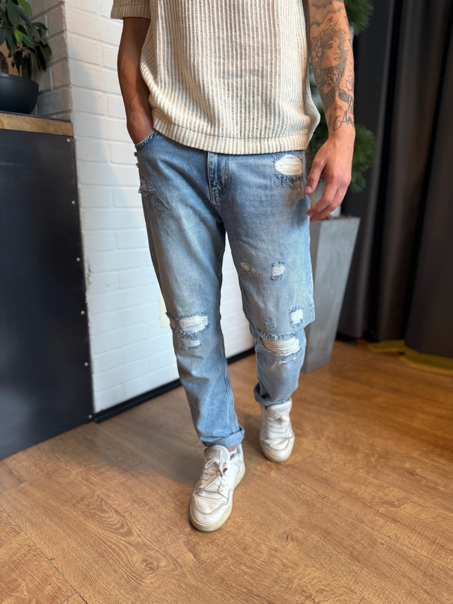 JEANS PONT CROPPED YELLOWSTONE LAVACCHIO CHIARO