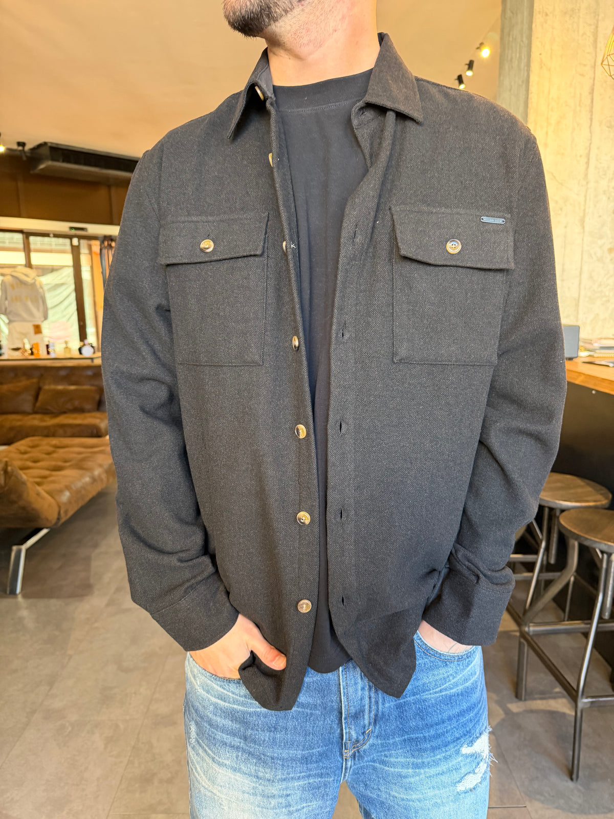 Overshirt coffee Gianni Lupo