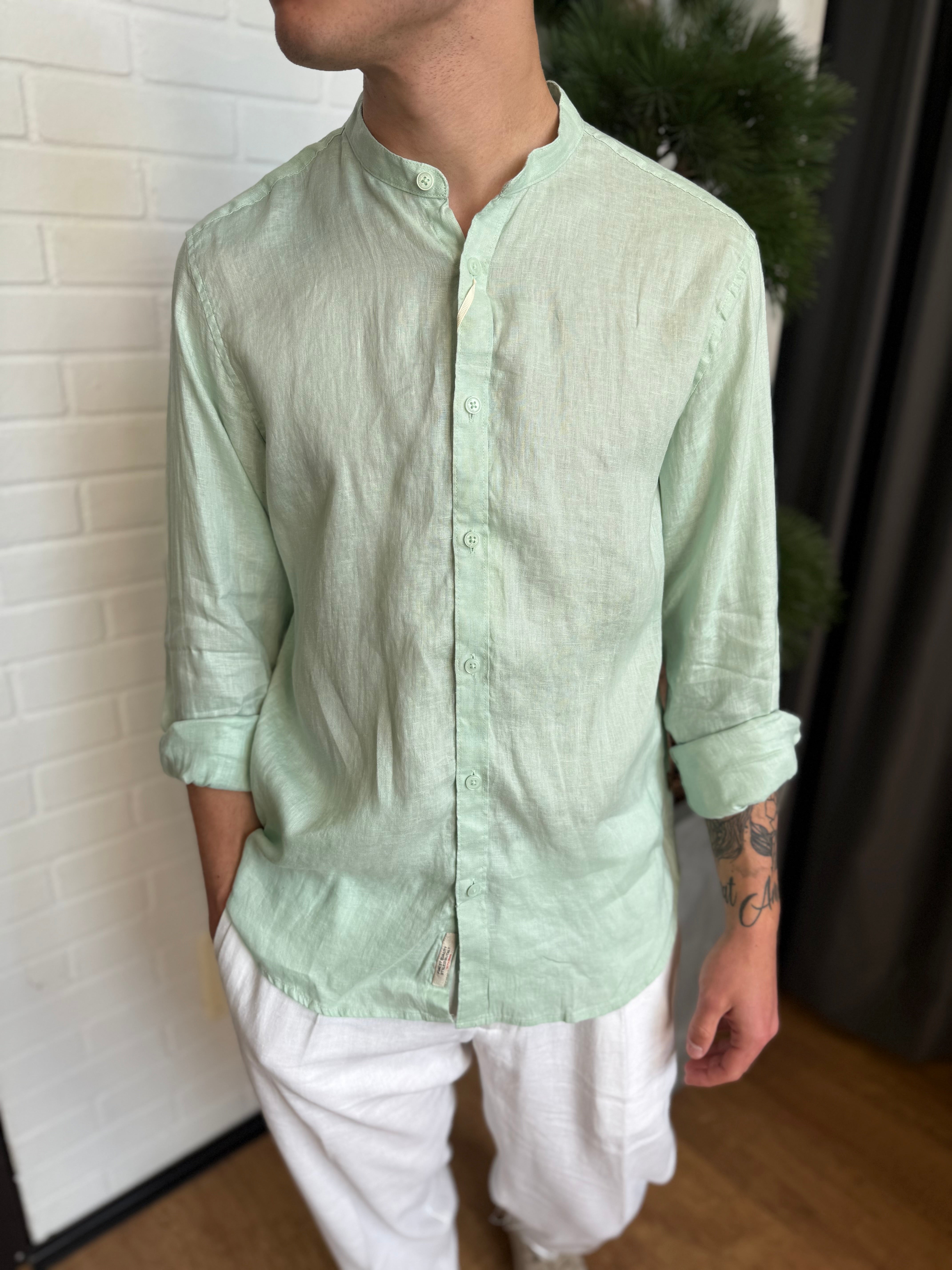 CAMICIA COREANA LINO GIANNI LUPO (COLORI)