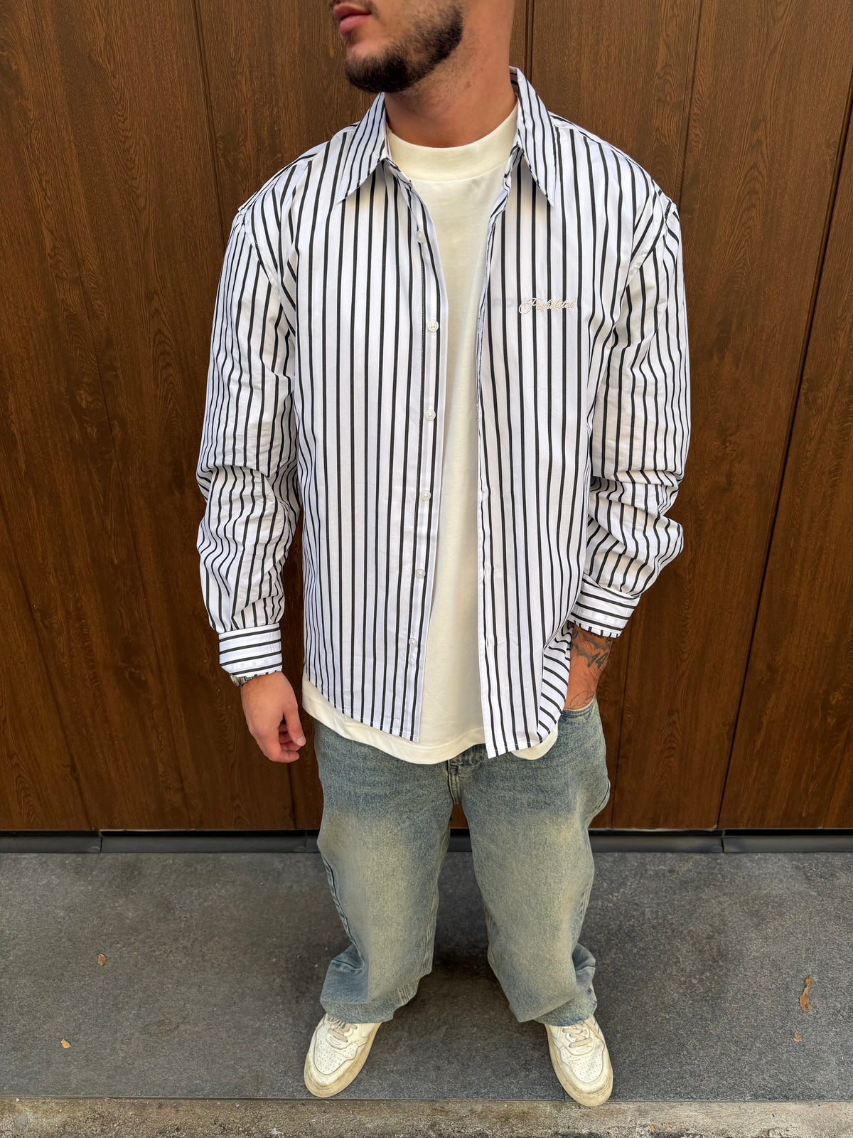 Camicia a righe oversize PROHIBITED