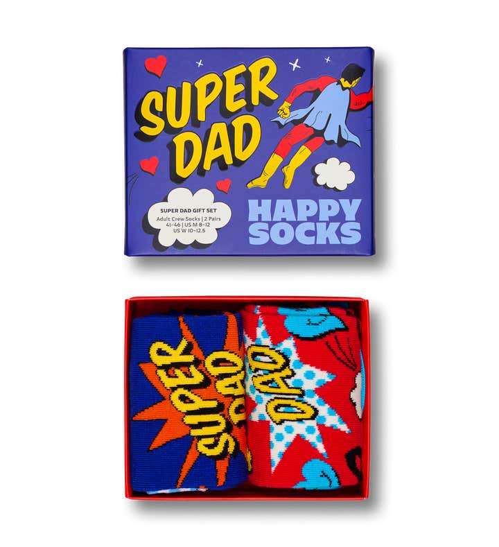HAPPY SOCKS SUPER DAD GIFT SET 2PZ