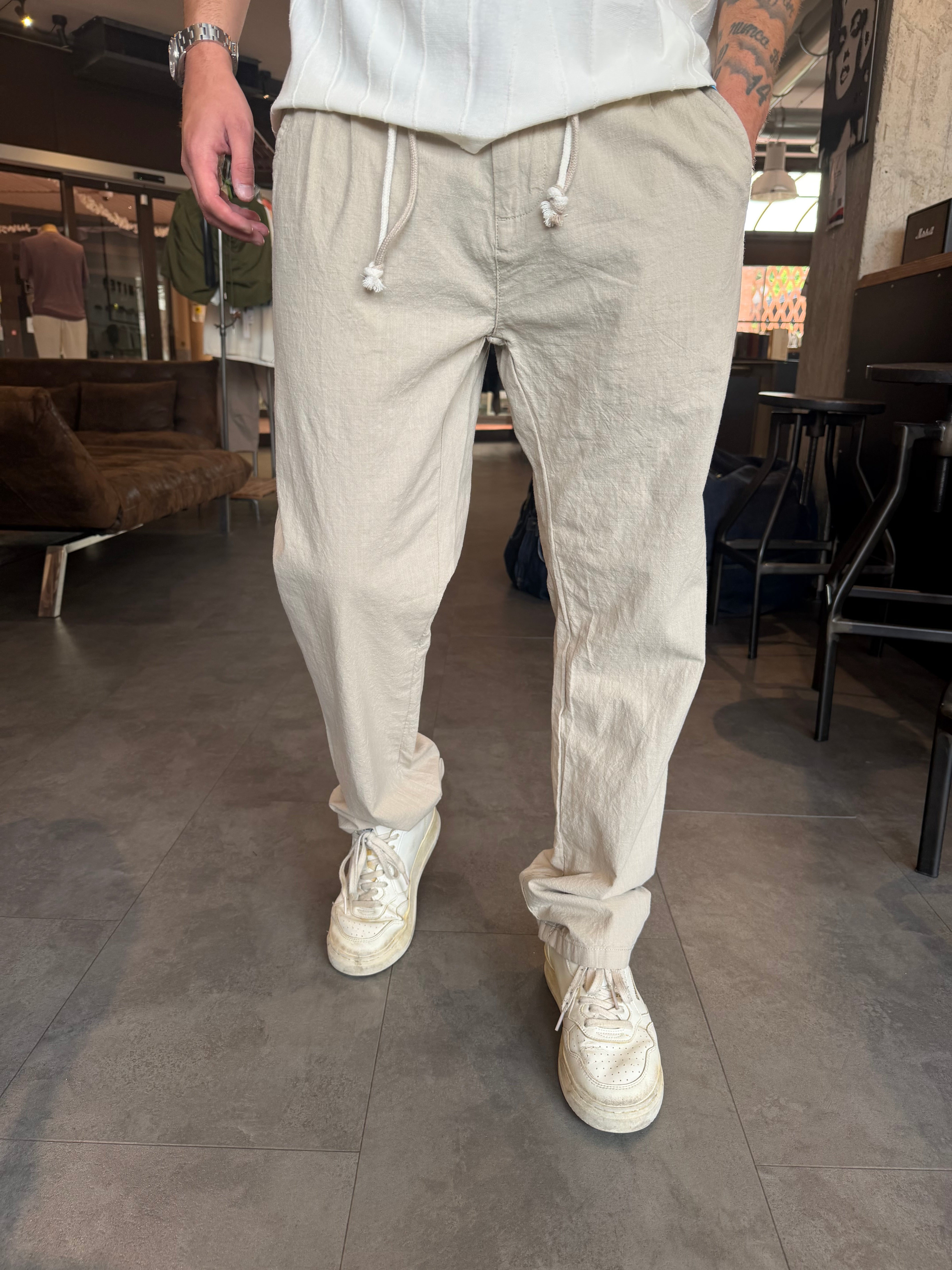 Pantalaccio cotone effetto lino Imperial