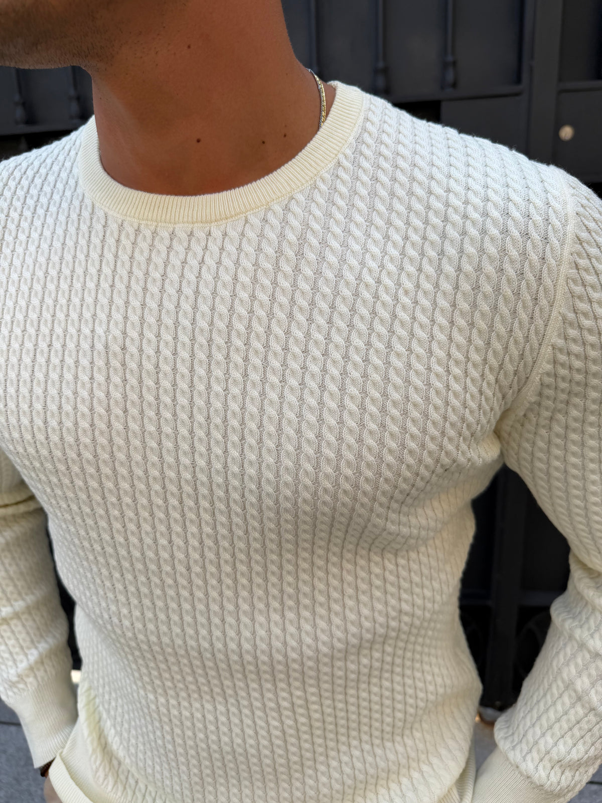 Maglione con micro trecce Gianni Lupo