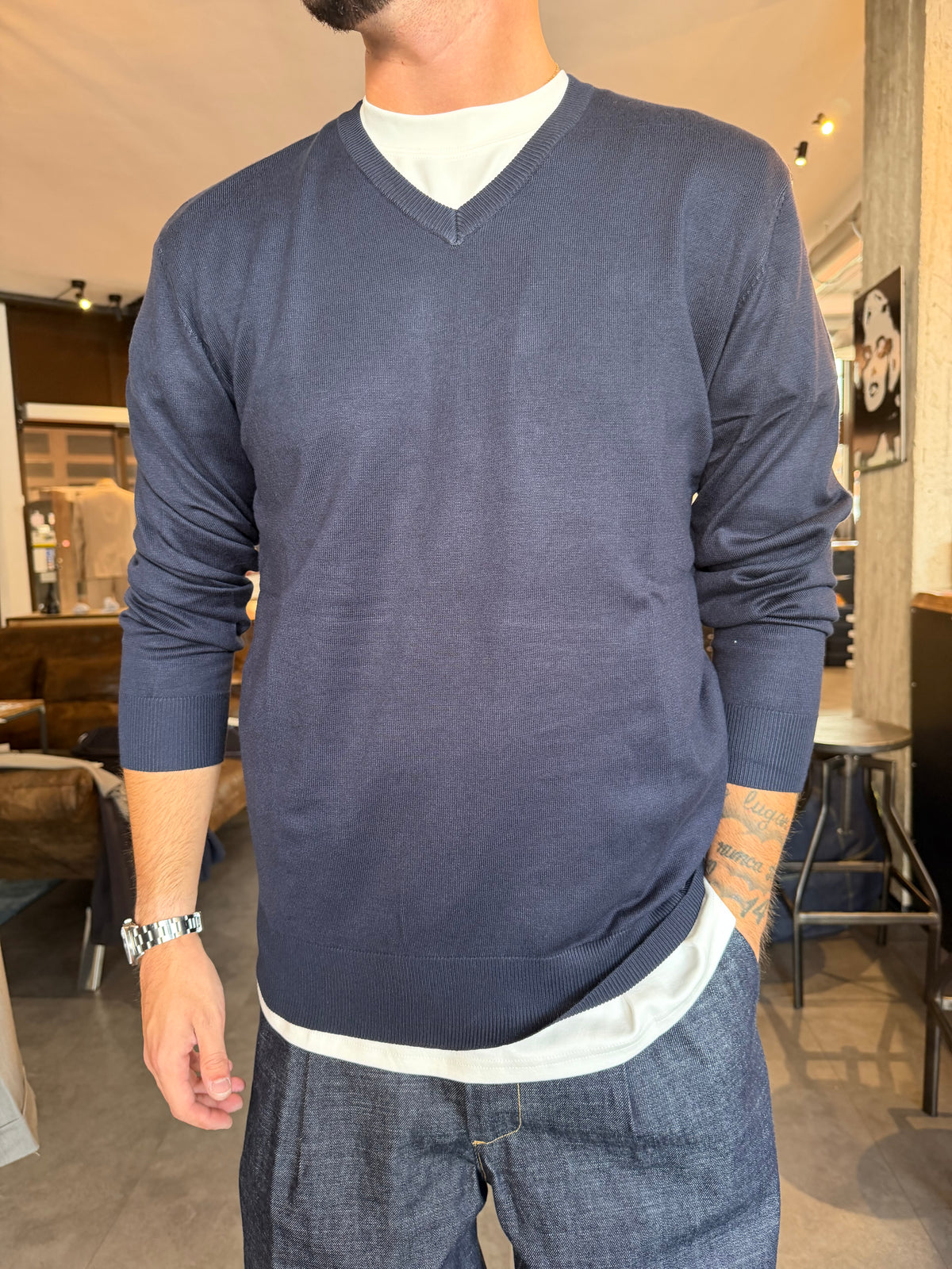 Pullover scollo a V Gianni Lupo