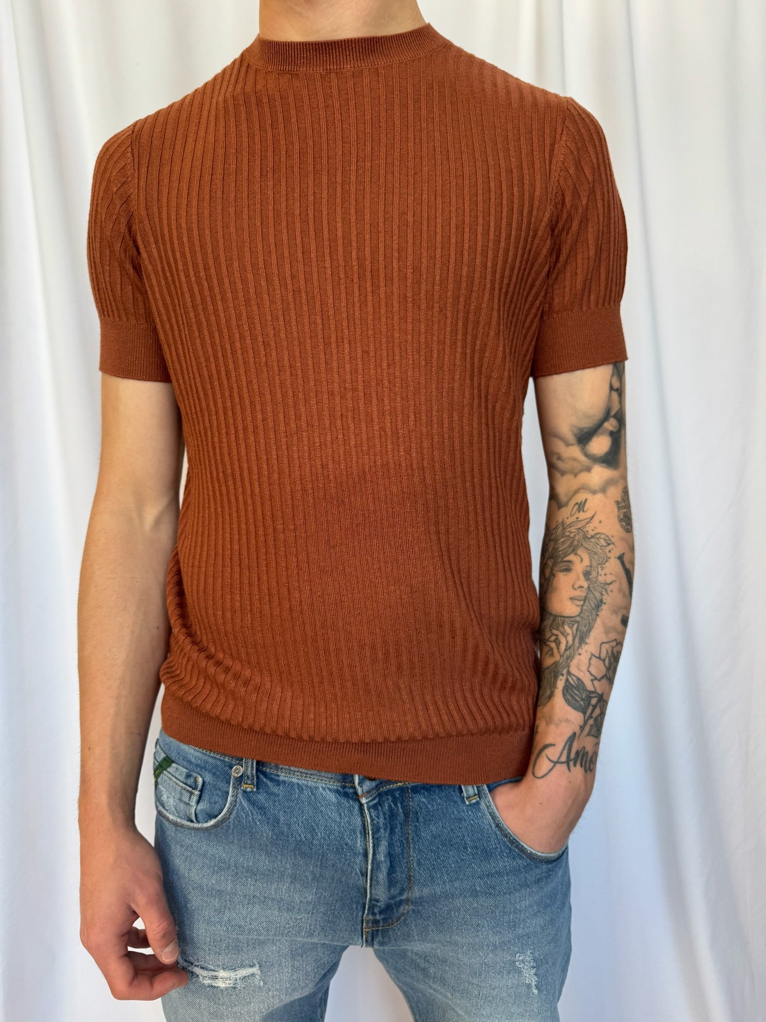 T-shirt mix linen blend Morato