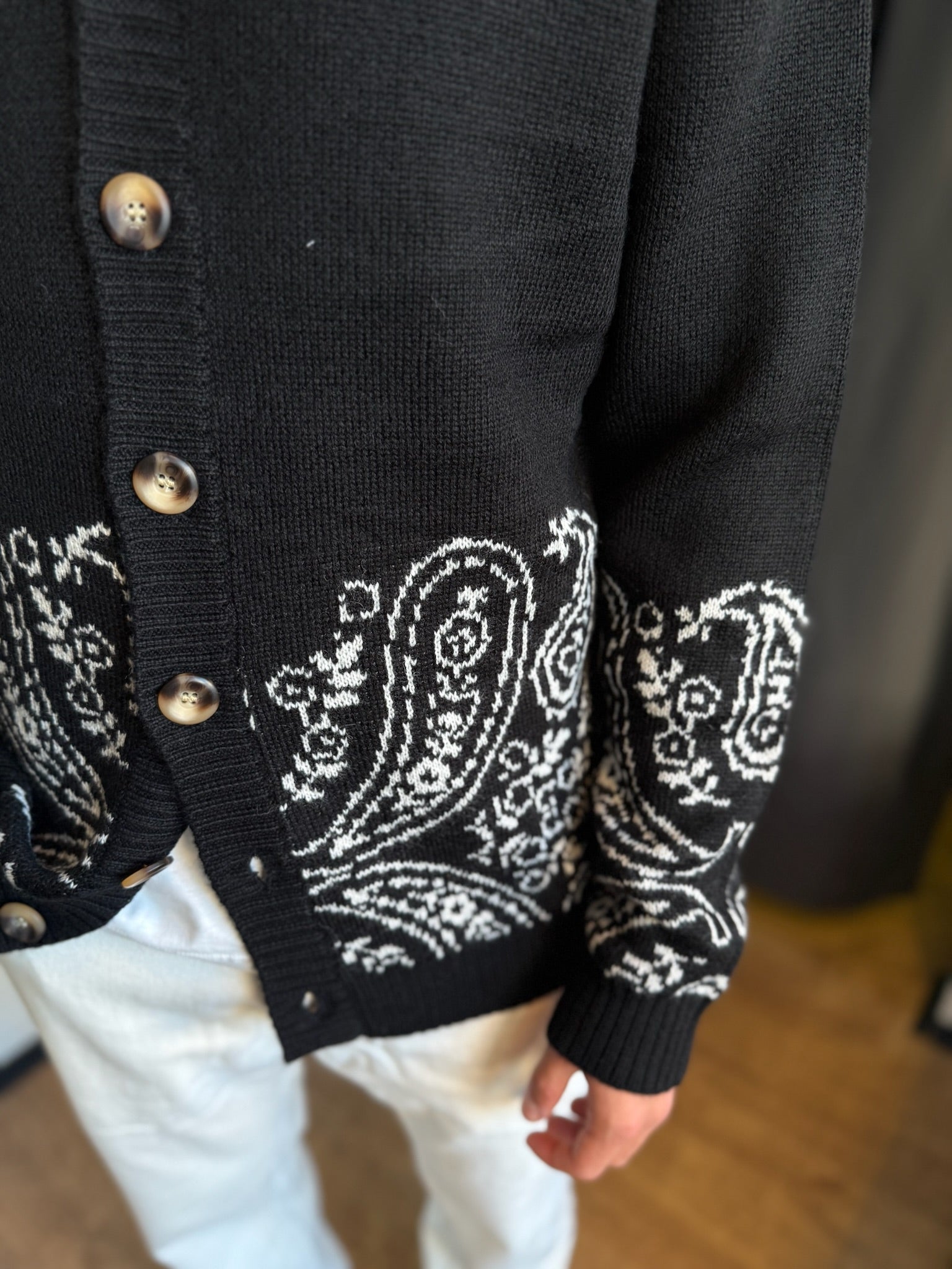 CARDIGAN TOOCO "HALFADA" BLACK