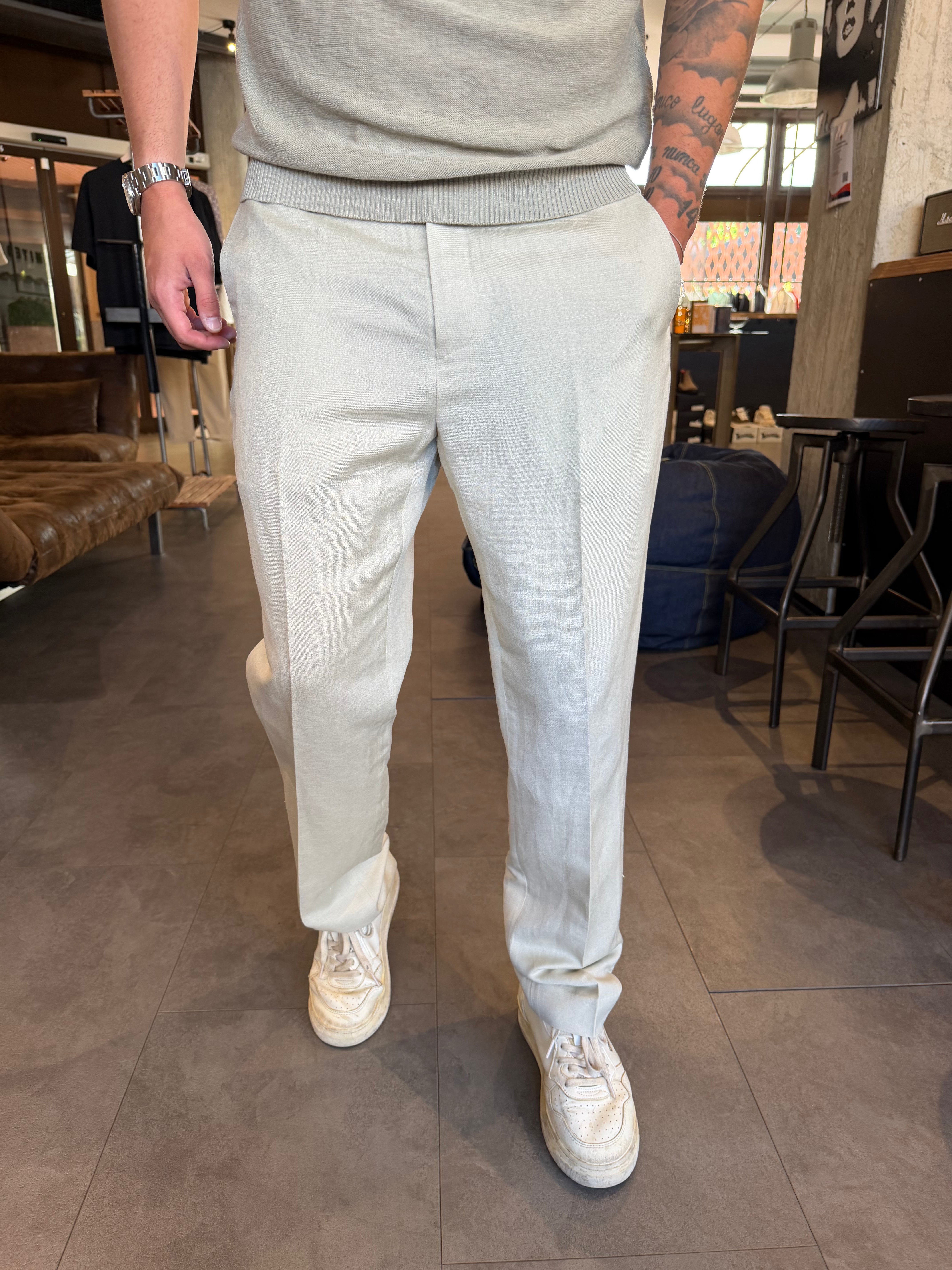 Pantalone Relaxed-fit lino Morato
