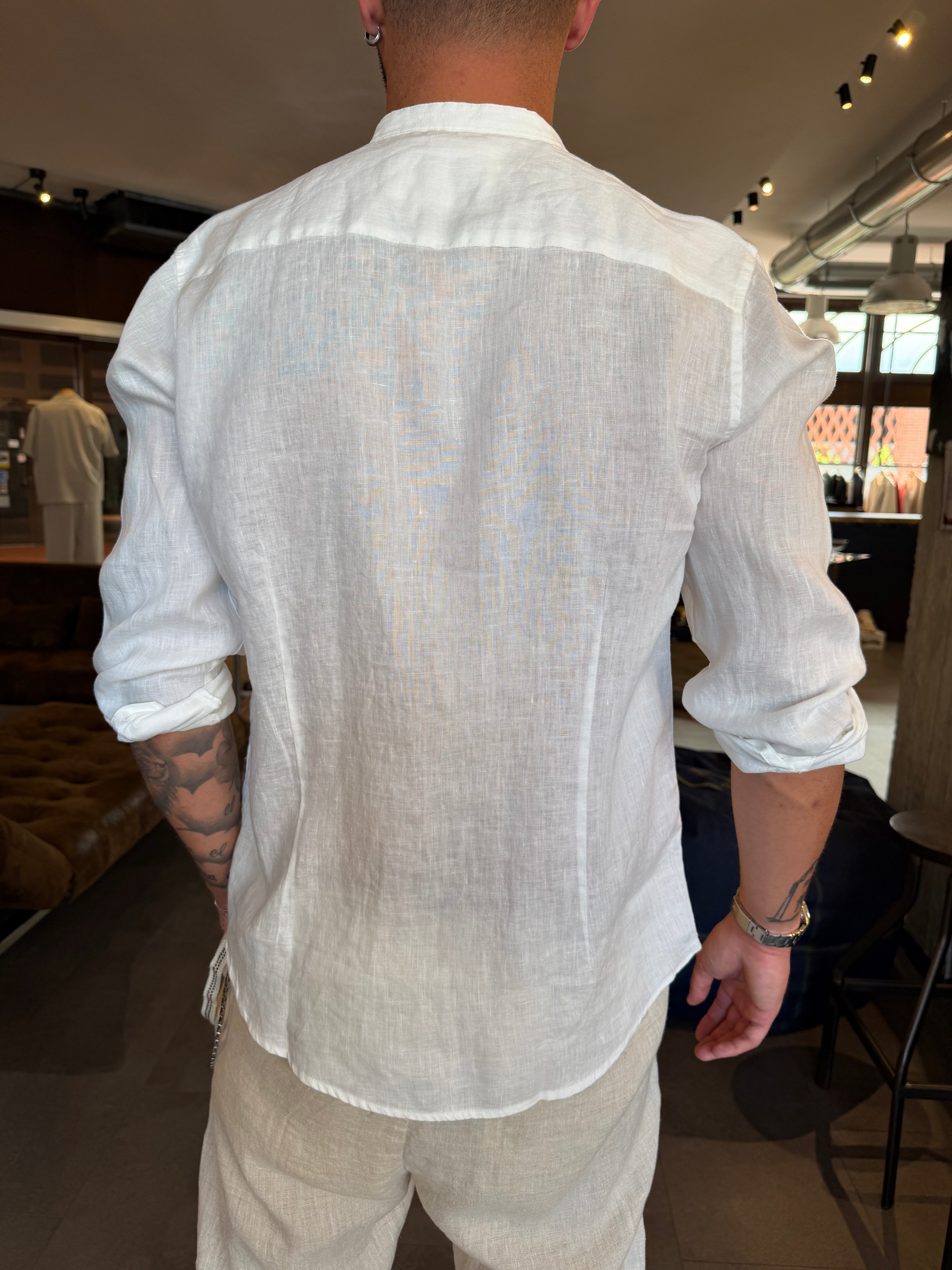 Camicia coreana in lino Gianni Lupo ( colori)