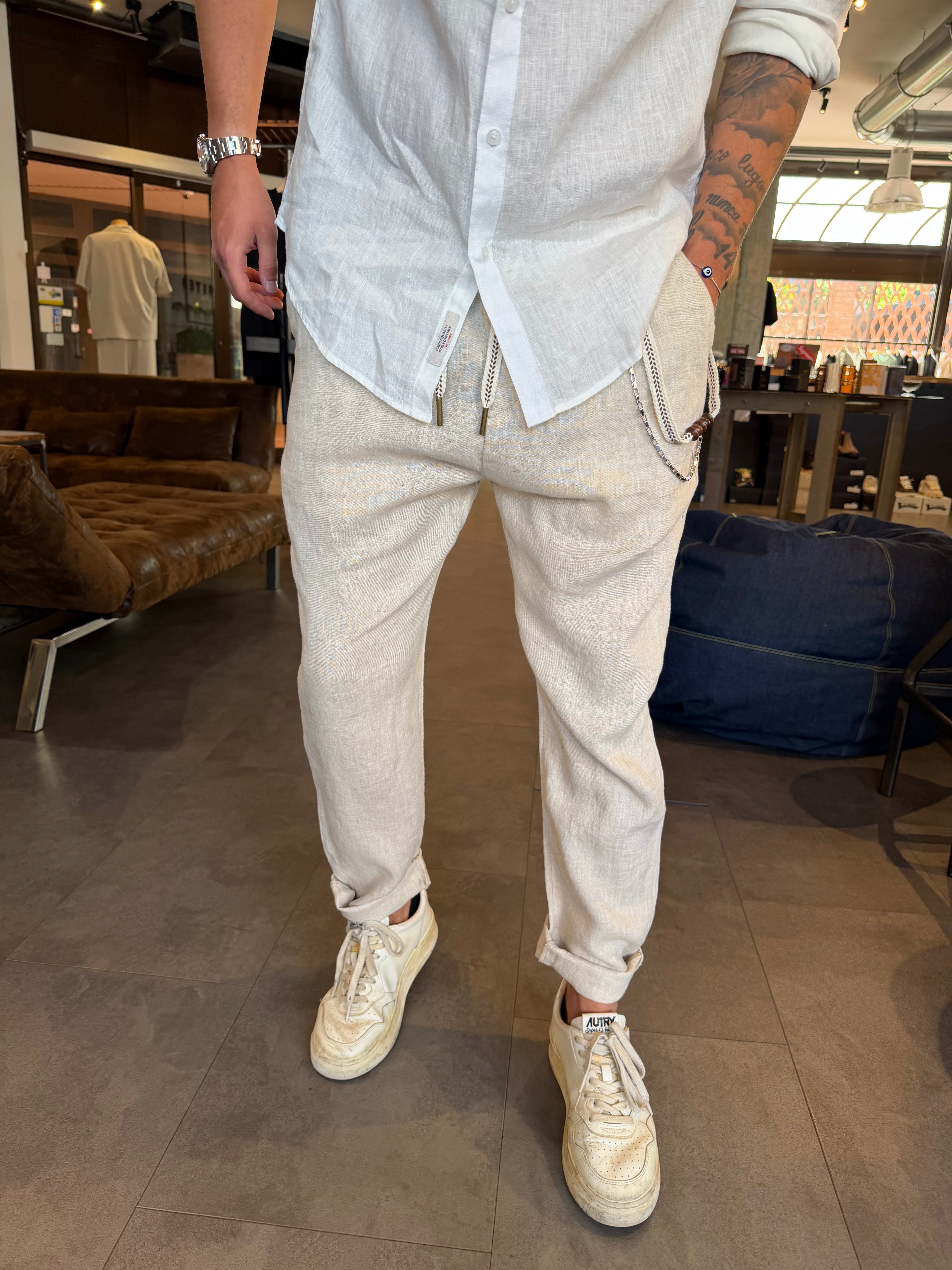Pantalonaccio in lino Gianni Lupo