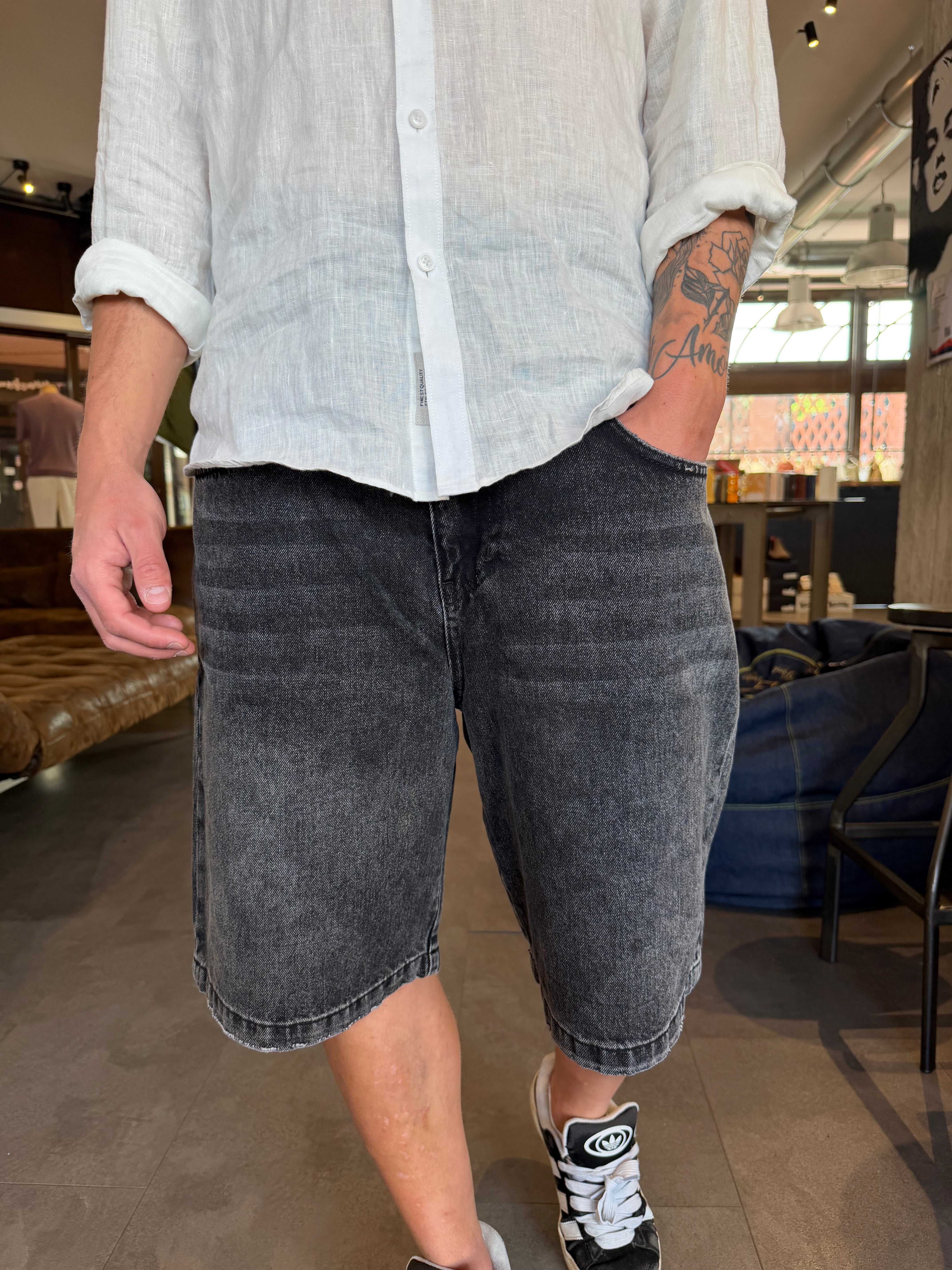 Bermuda Galapagos nero Pont Denim