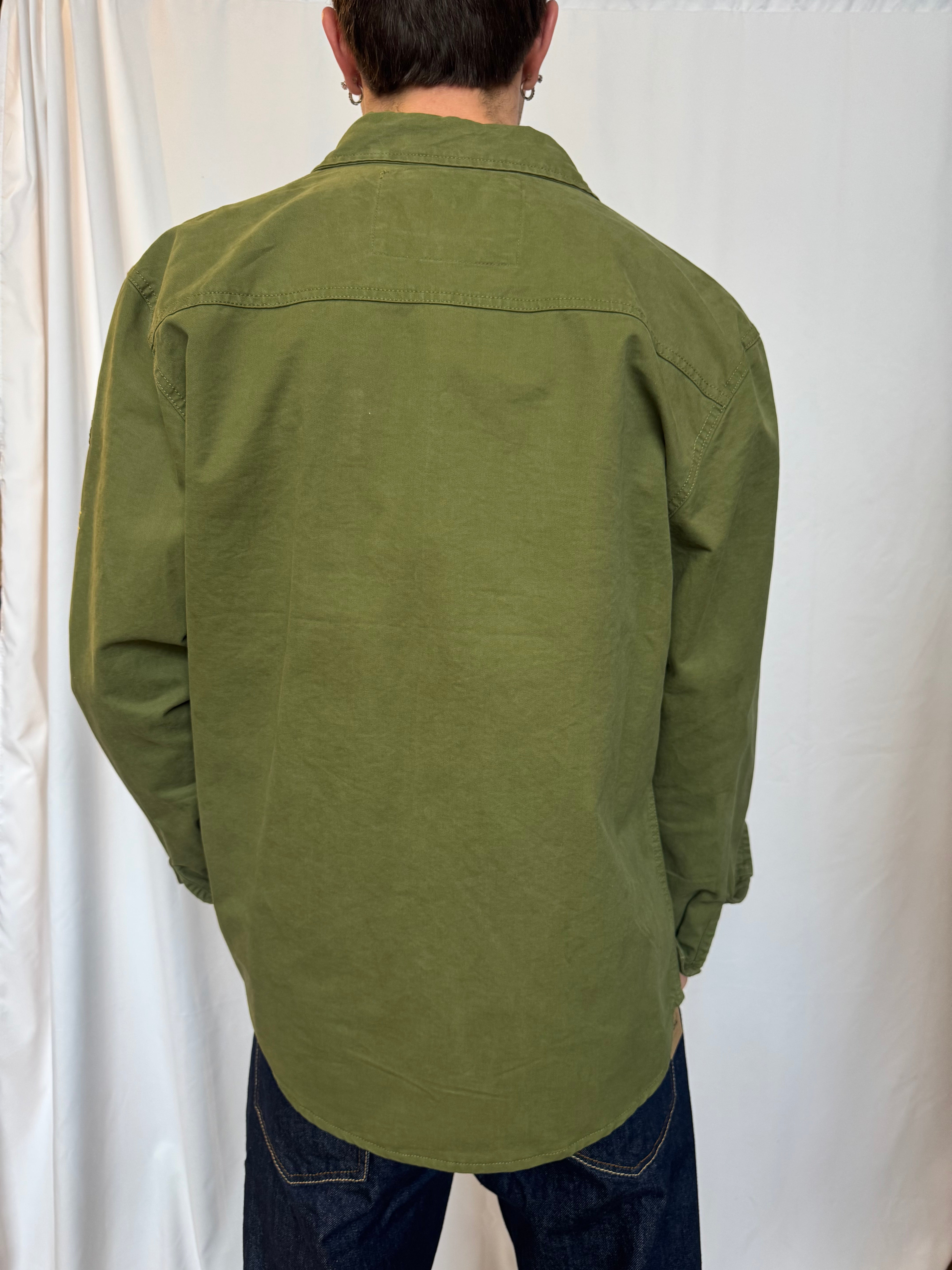 Overshirt military con toppe